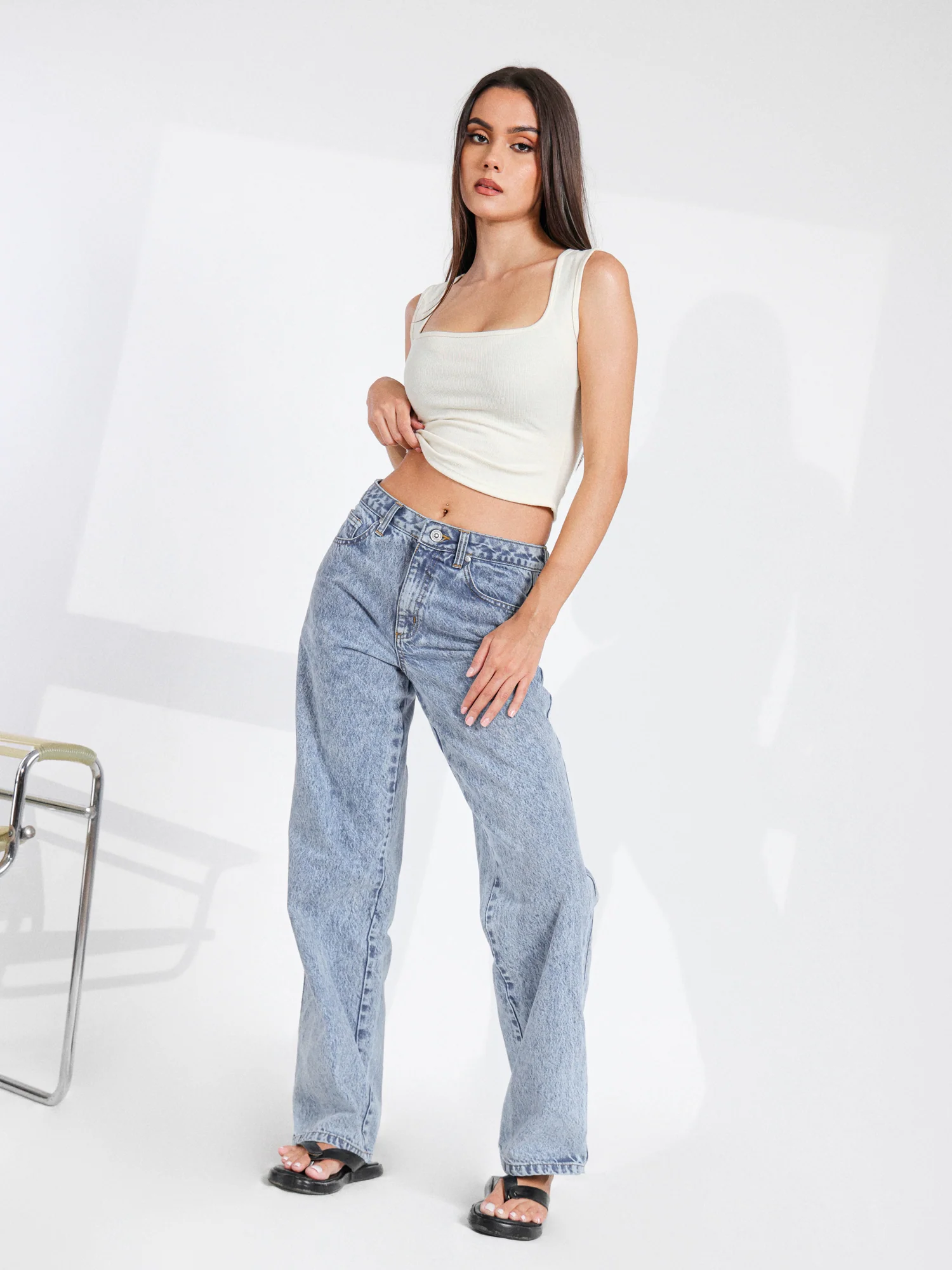 Acid Washed Lowrise Jeans - Image 3
