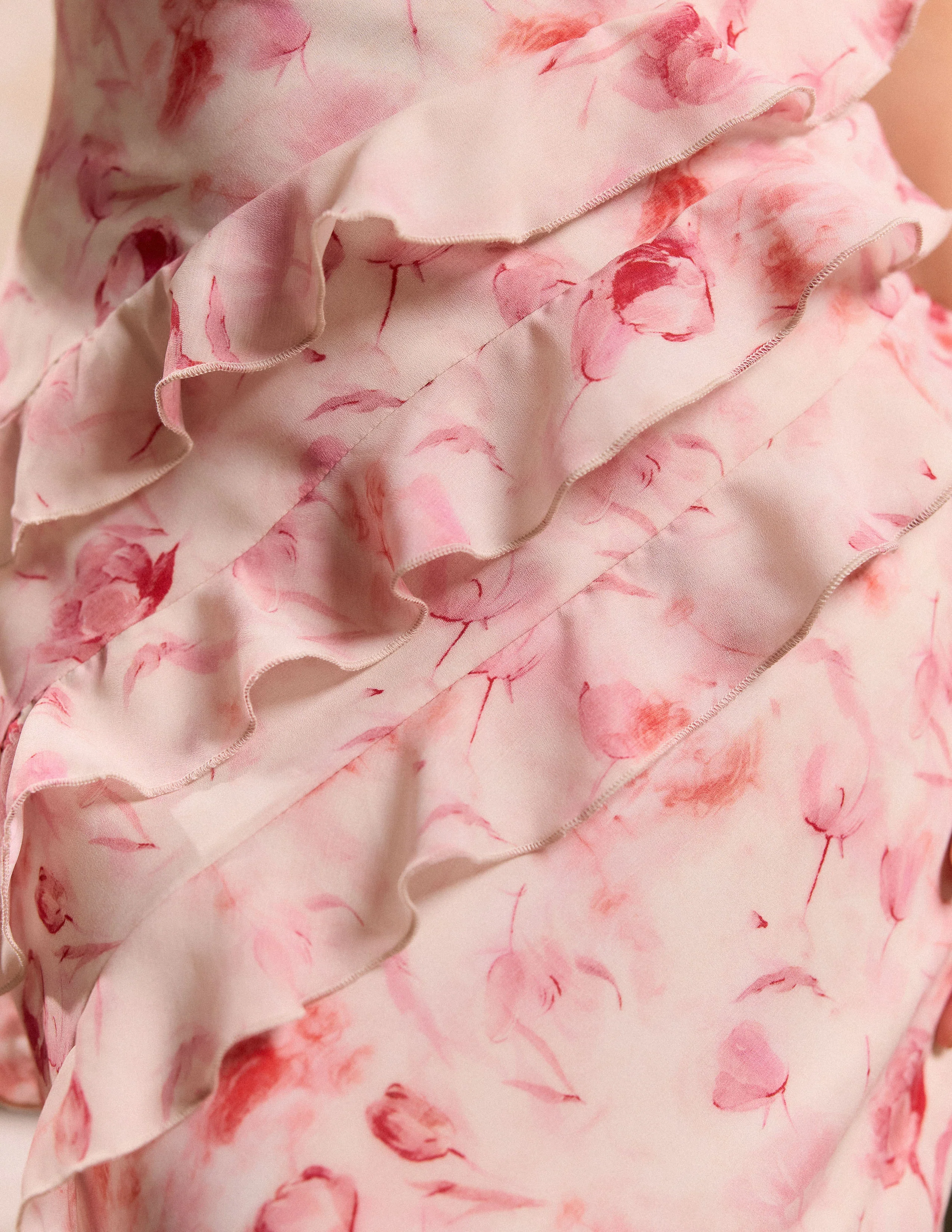 Asymetric Frill Detailed Cowl Dress - Image 2