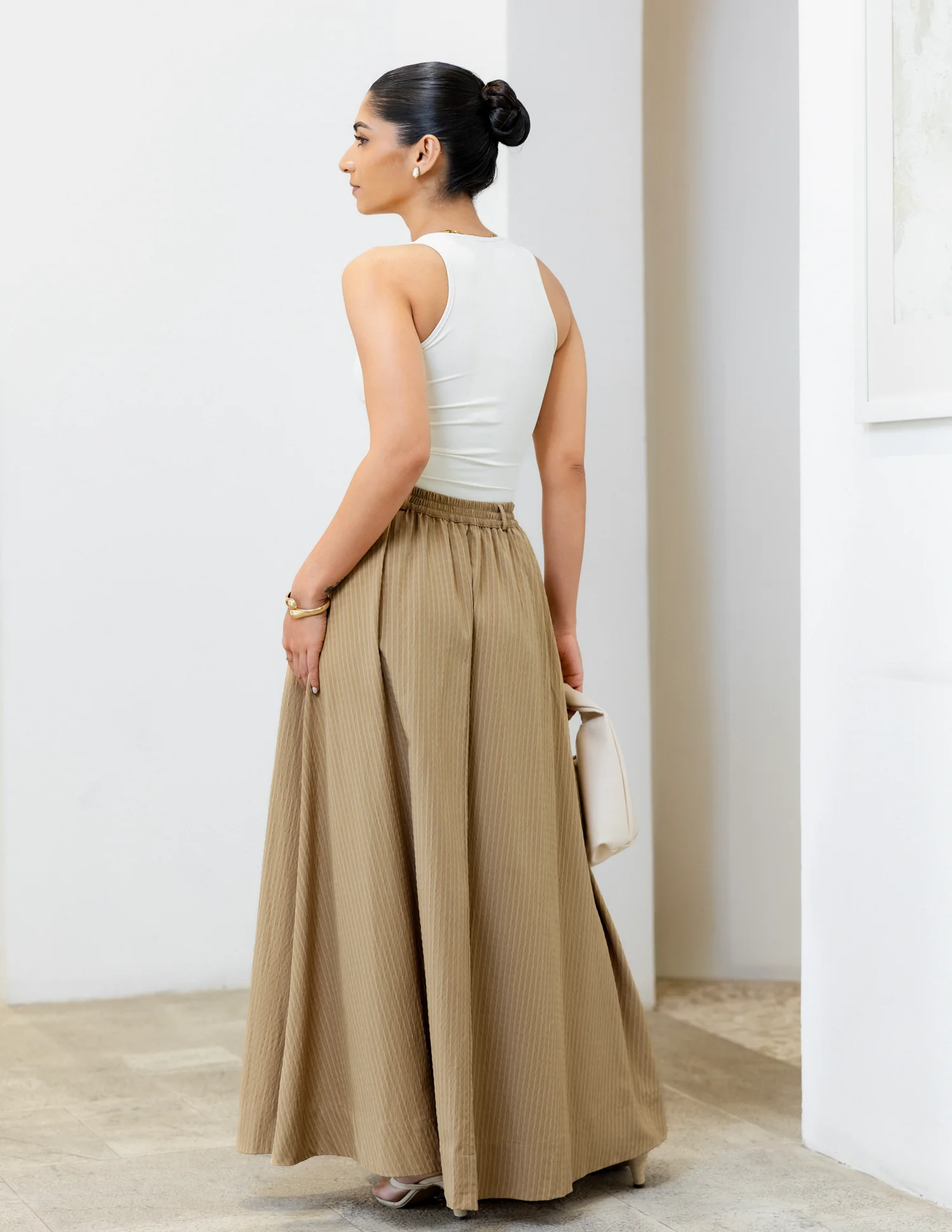 Back Elasticated Maxi Skirt - Image 2