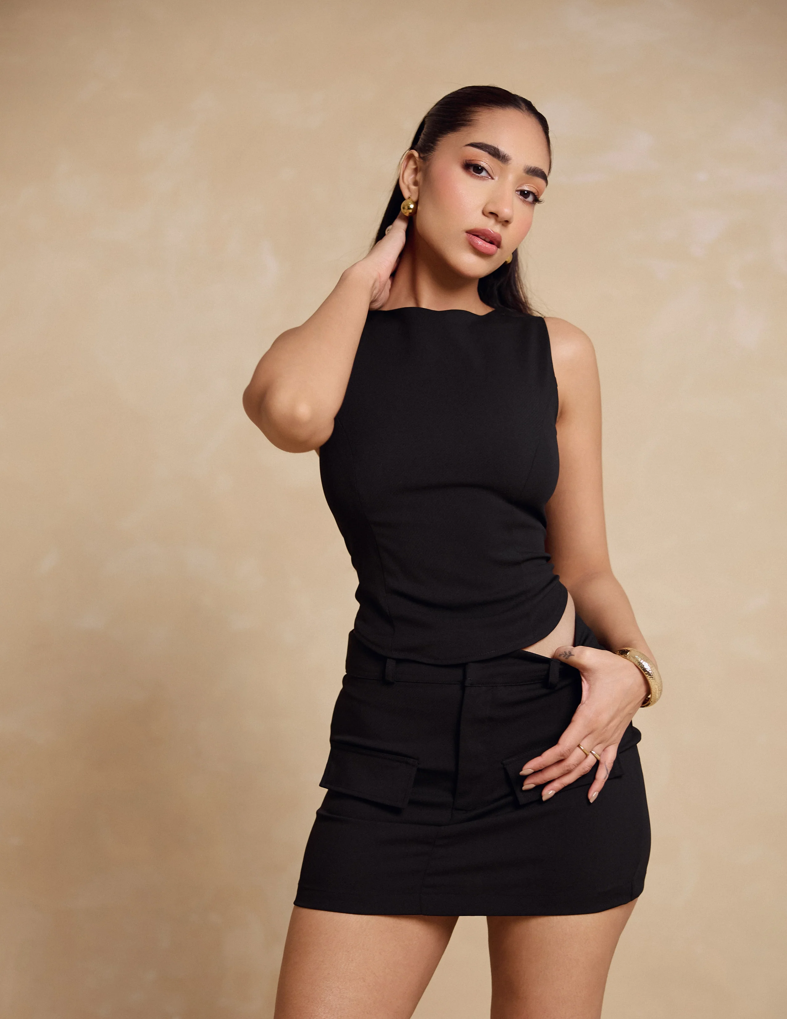 Back Tieup Boat Neck Top