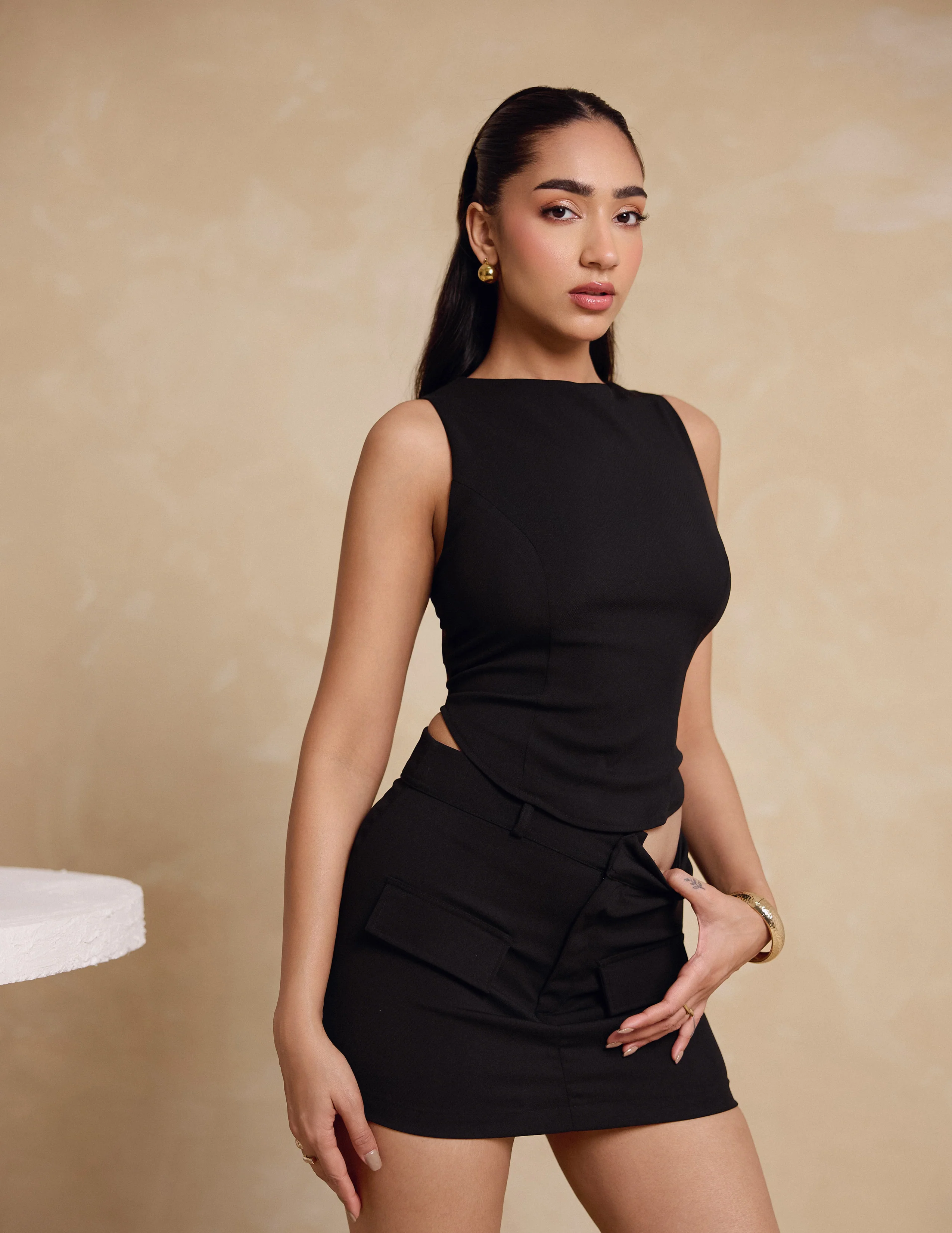 Back Tieup Boat Neck Top - Image 2