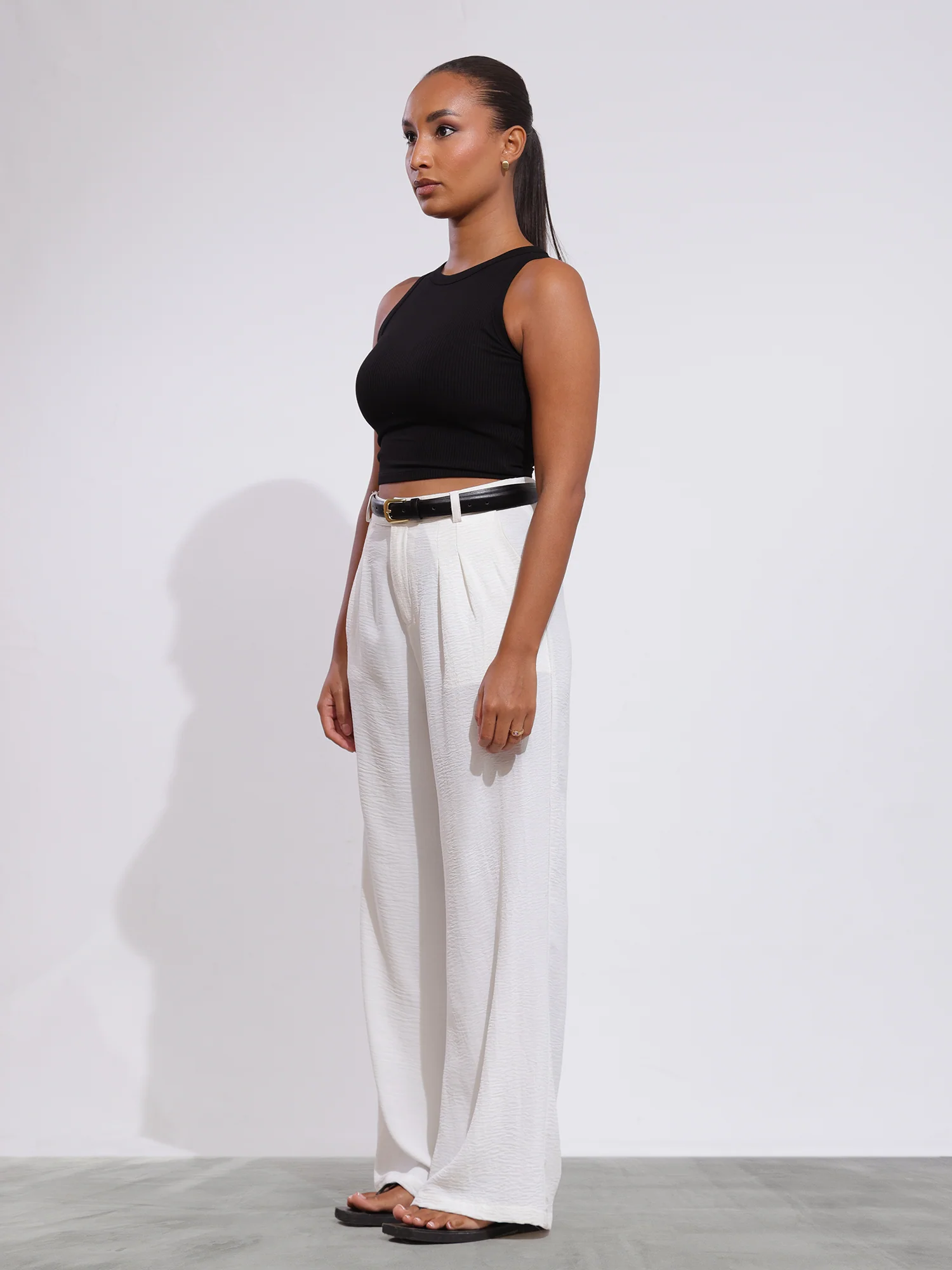 Beck High Neck Sleeveless Crop Top - Image 2