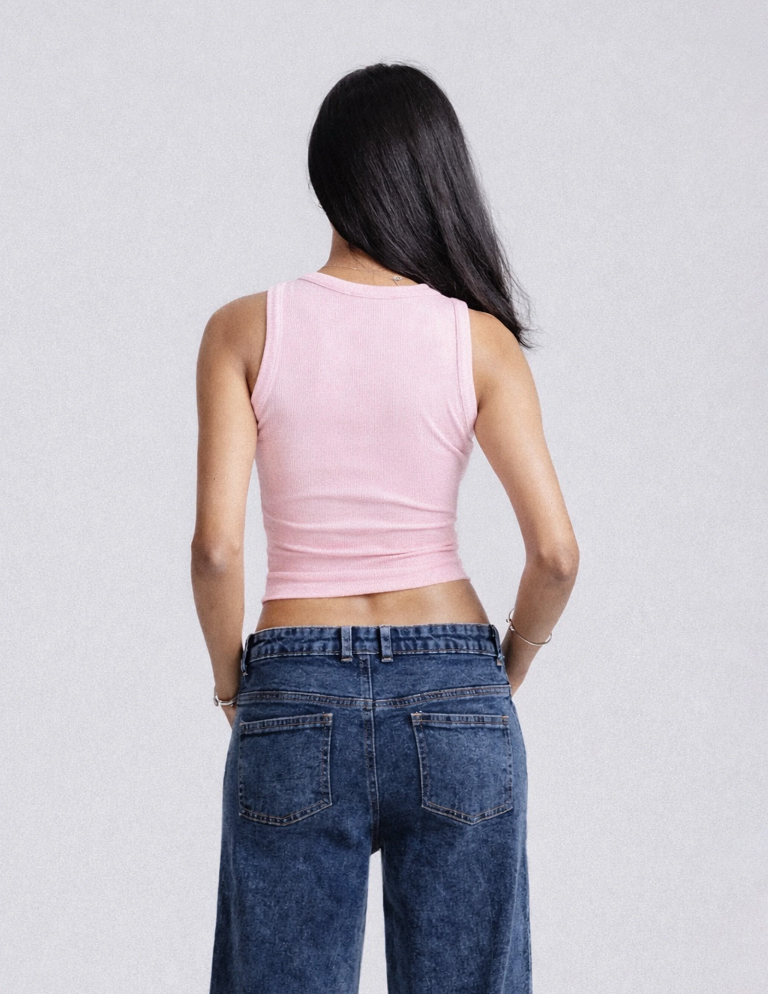 Beck High Neck Sleeveless Fitted Top - Image 3