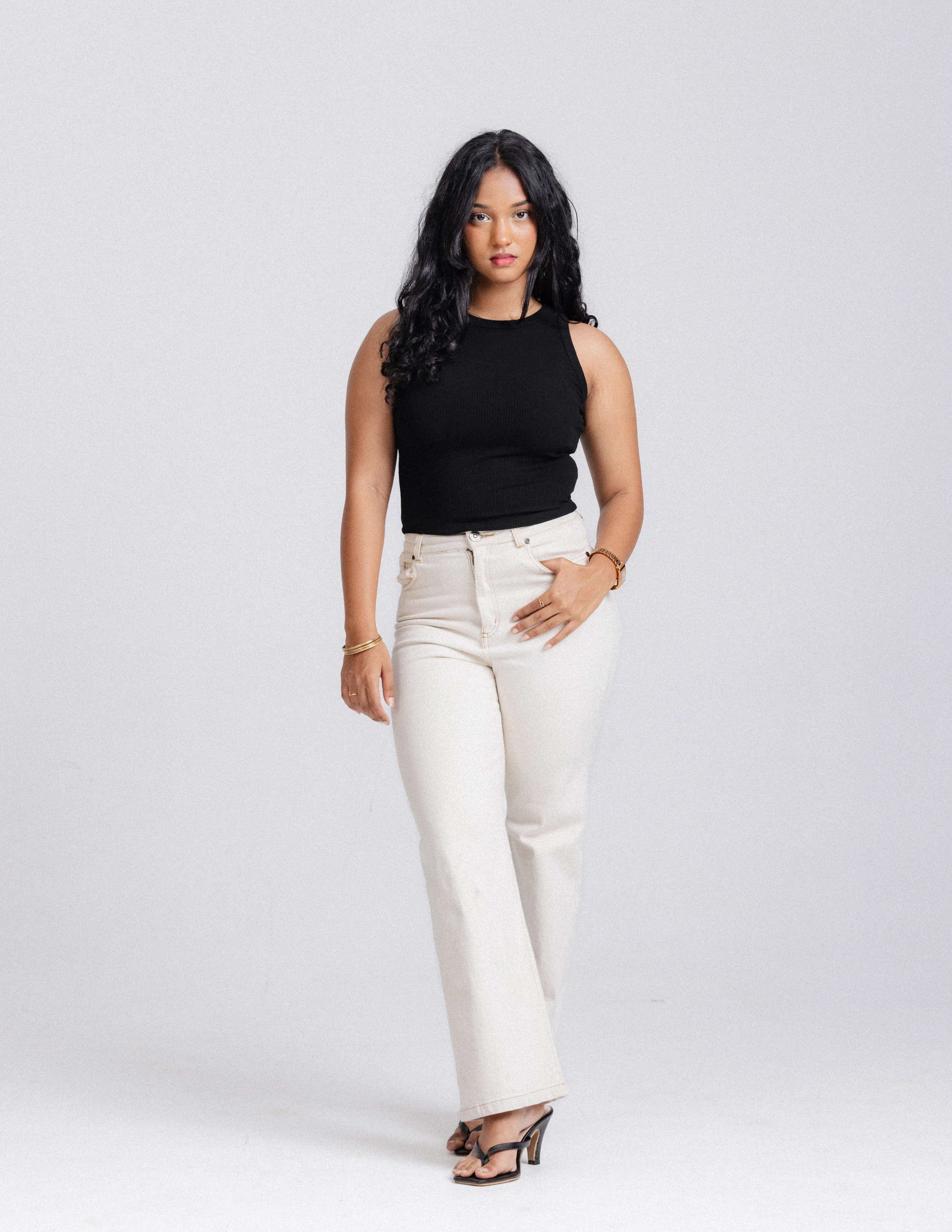 Beck High Neck Sleeveless Fitted Top - Image 4