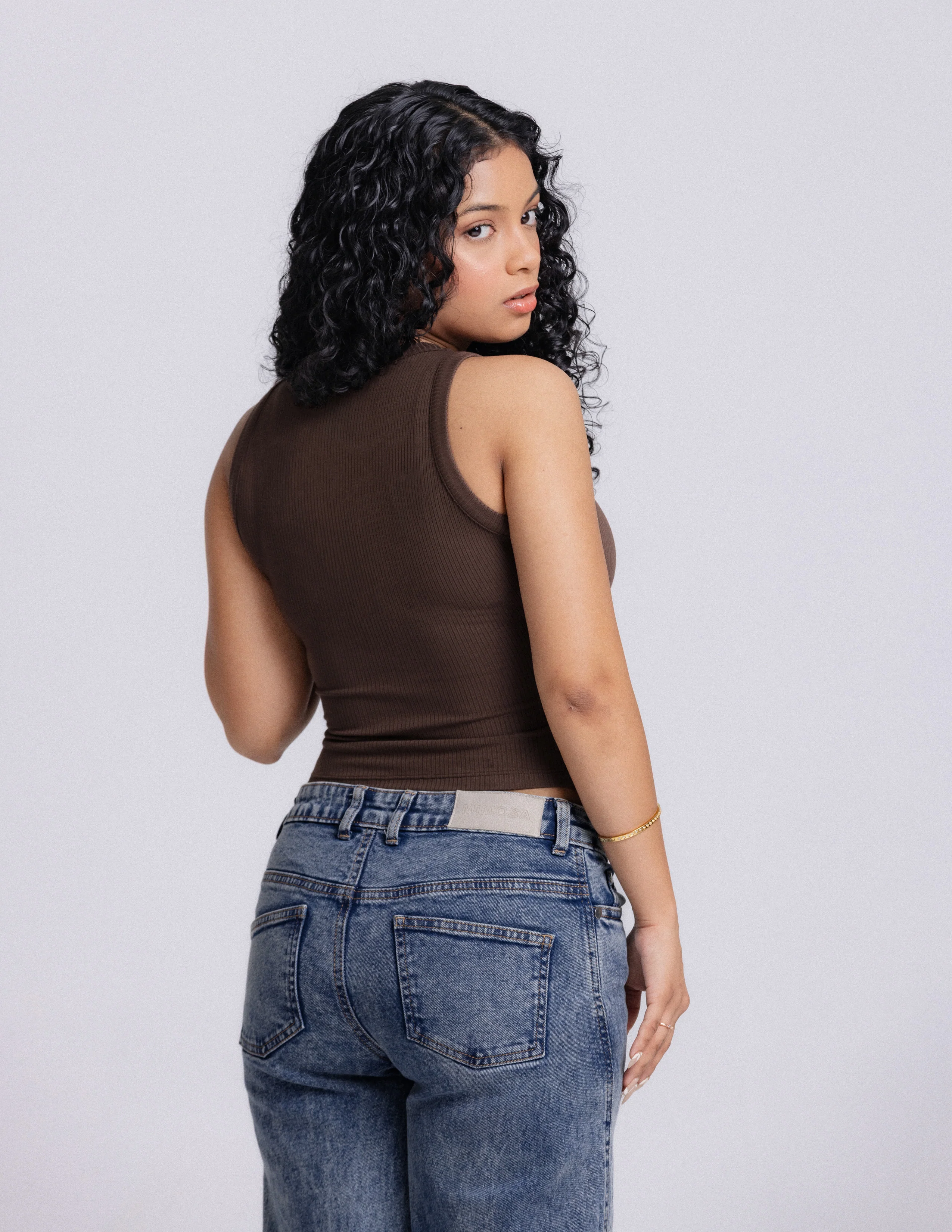 Beck High Neck Sleeveless Fitted Top - Image 4