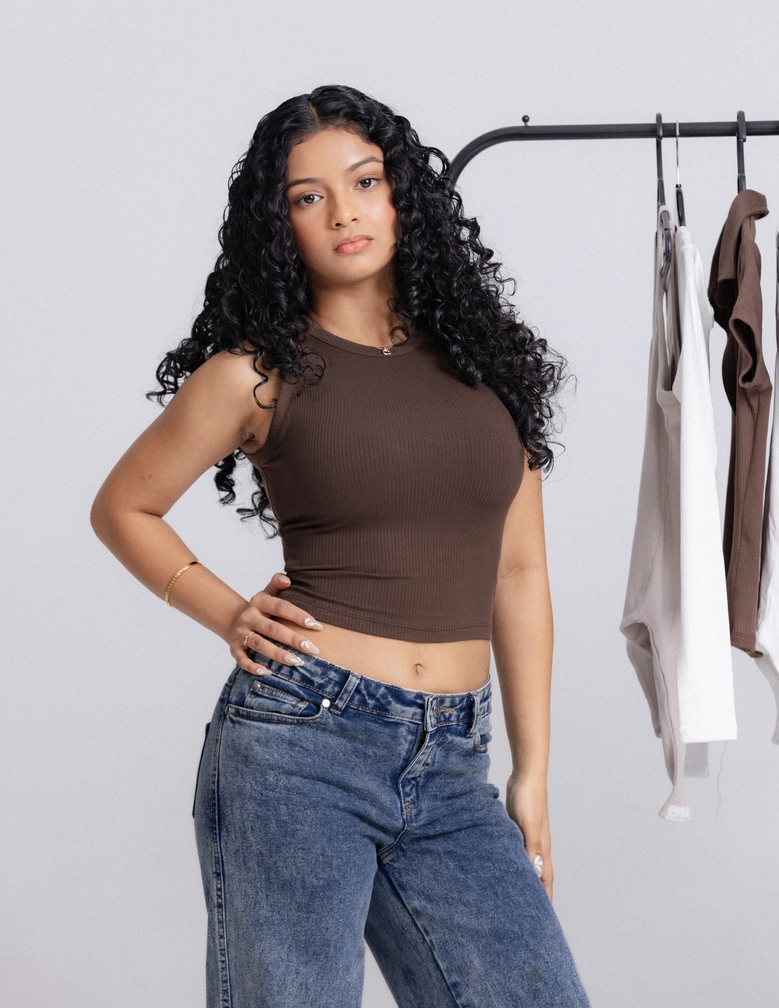 Beck High Neck Sleeveless Fitted Top - Image 5