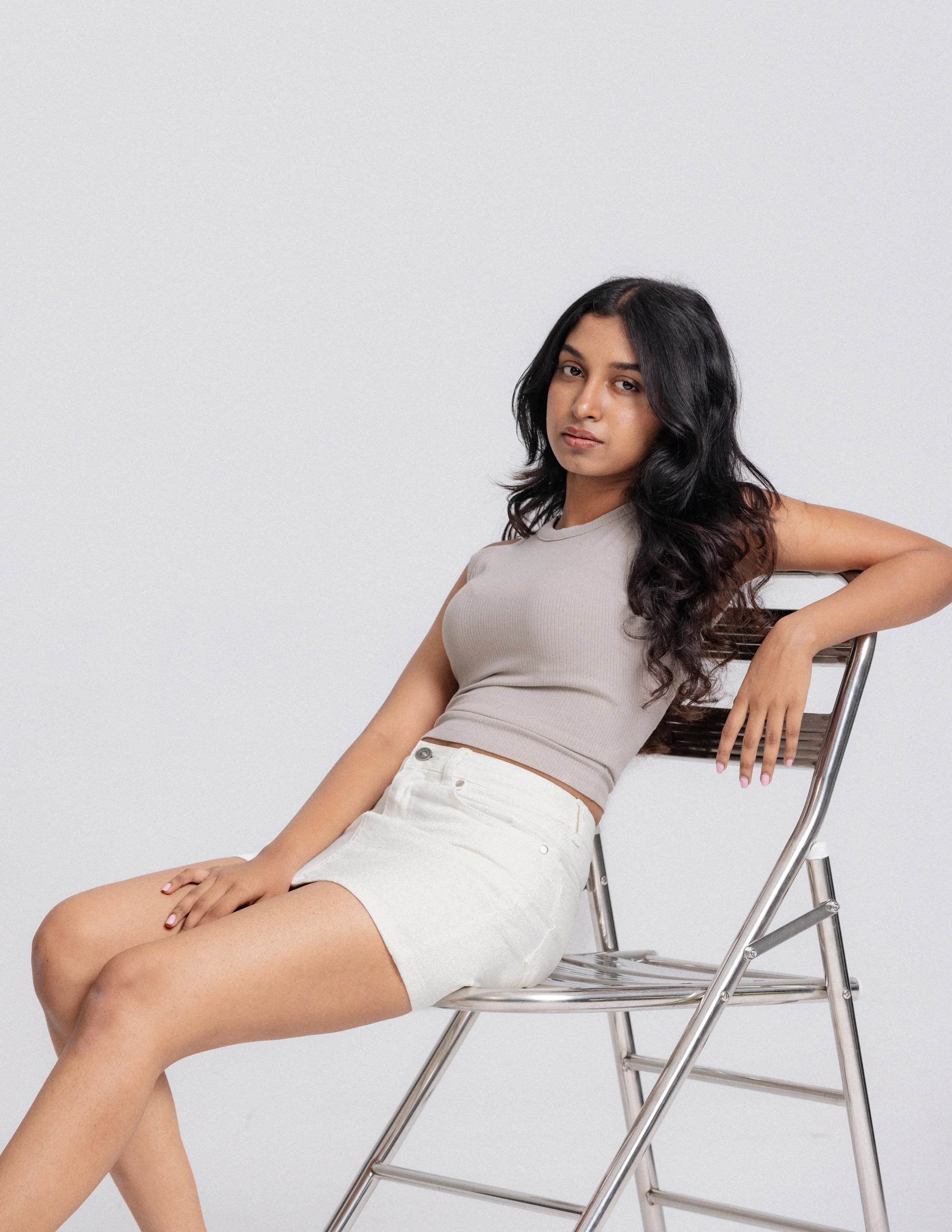 Beck High Neck Sleeveless Fitted Top - Image 4