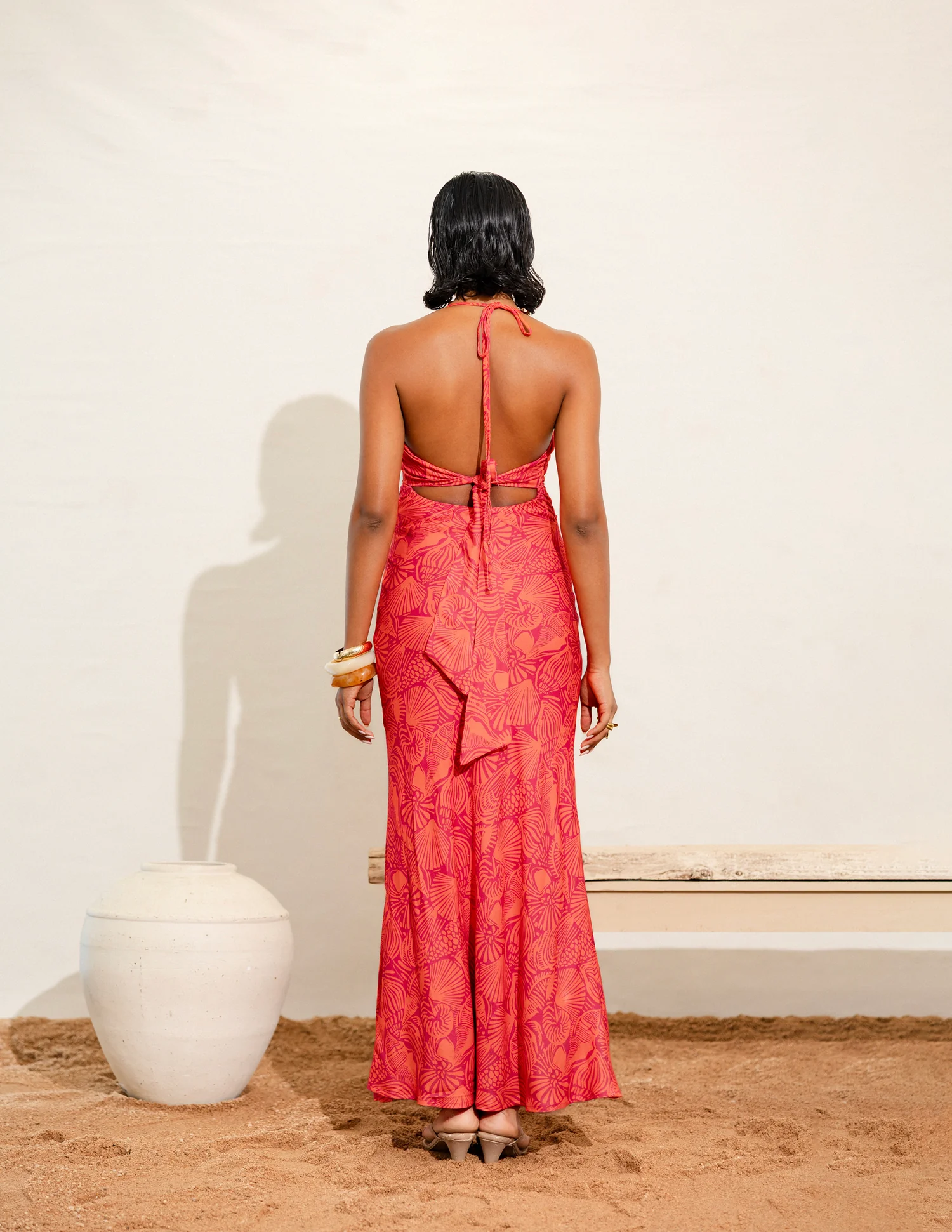Bustier Detailed Printed Maxi Dress - Image 3