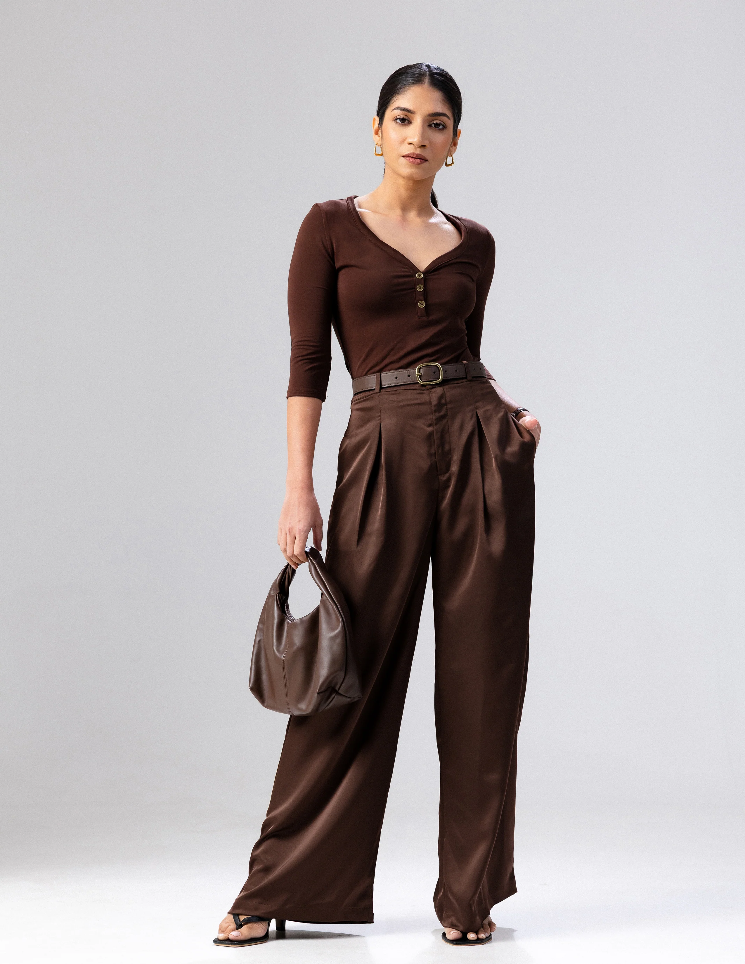 Button Detailed Long Sleeved Top - Image 5