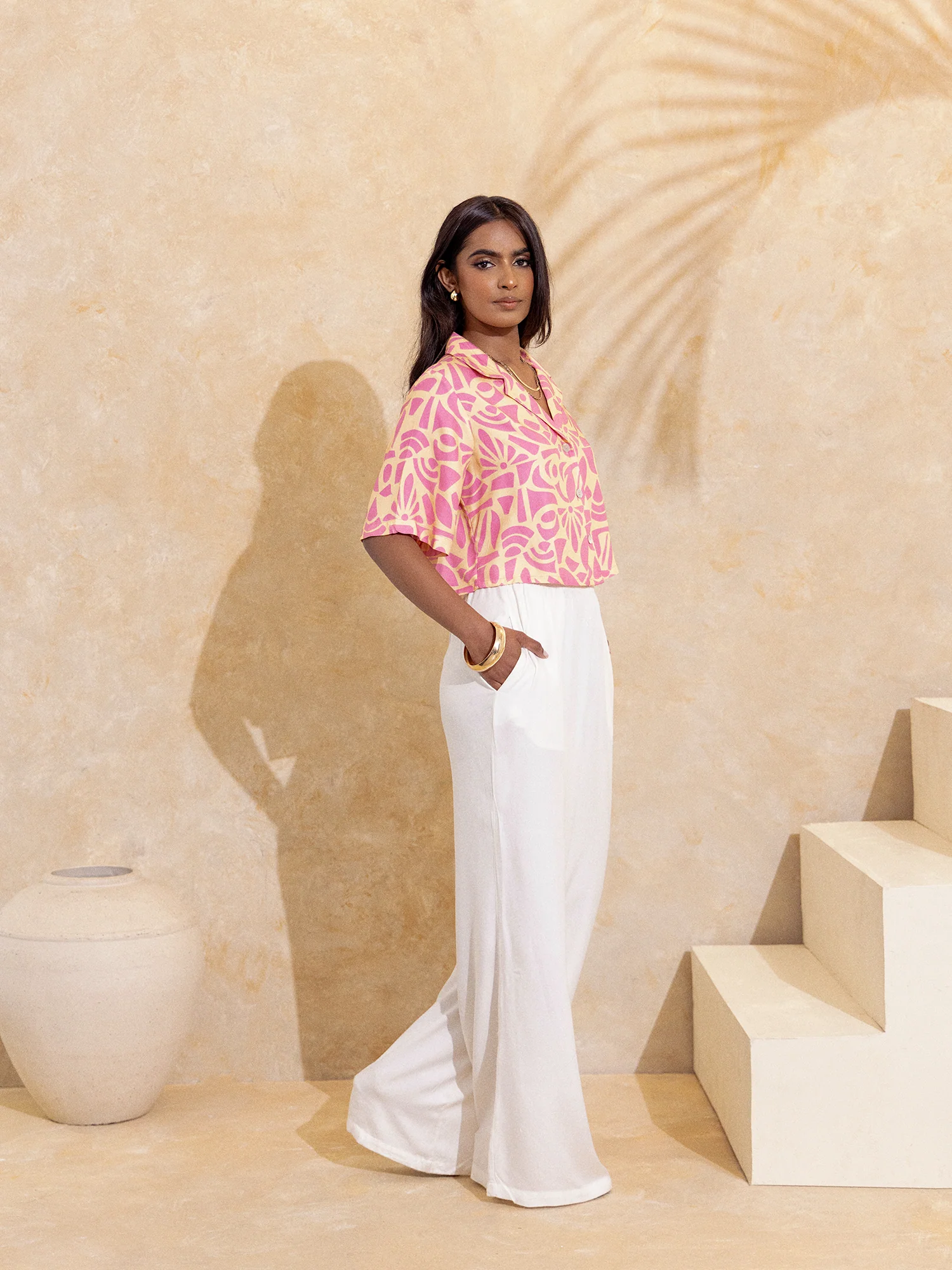 Button Down Crop Shirt - Image 3