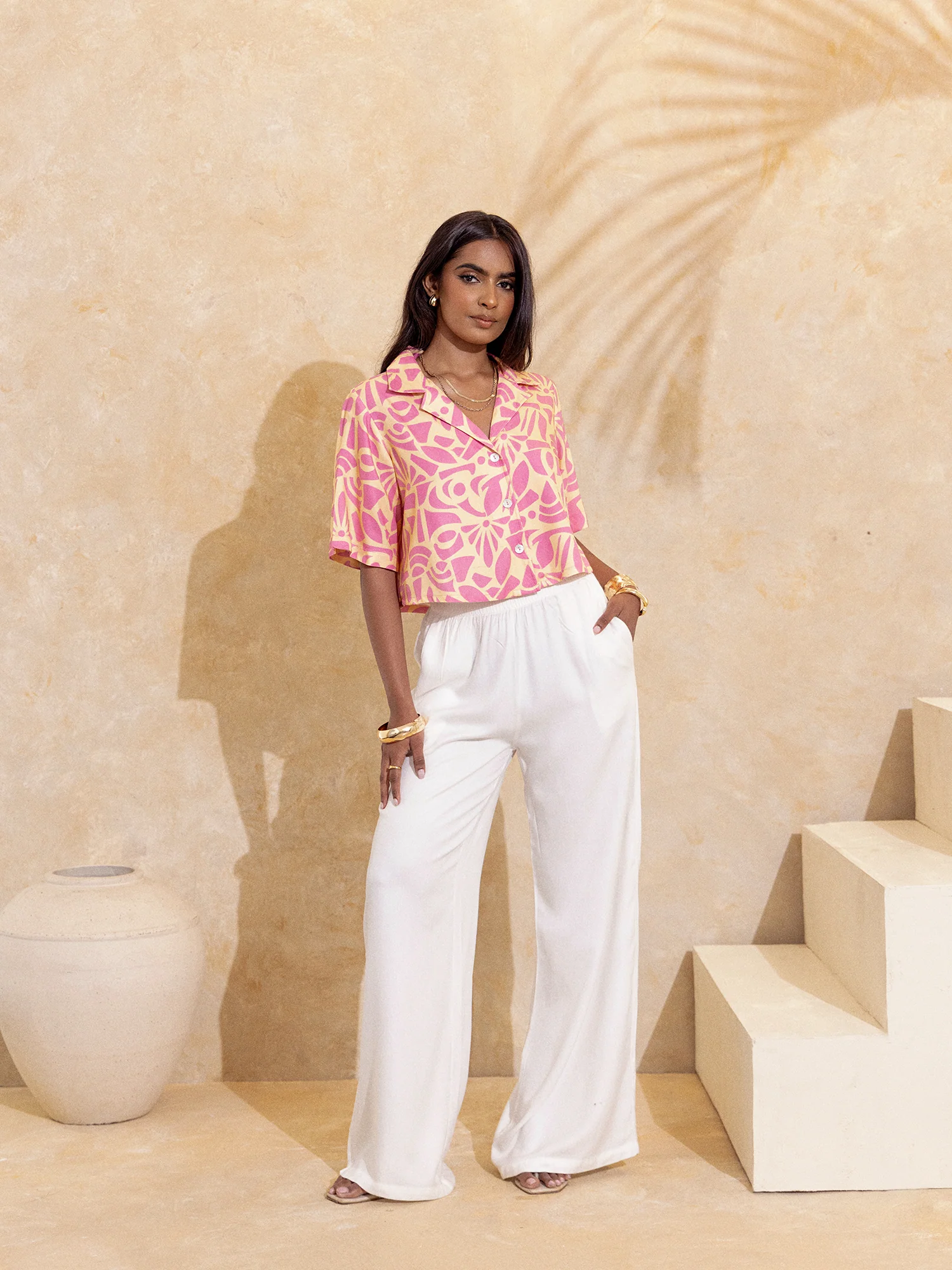 Button Down Crop Shirt - Image 4