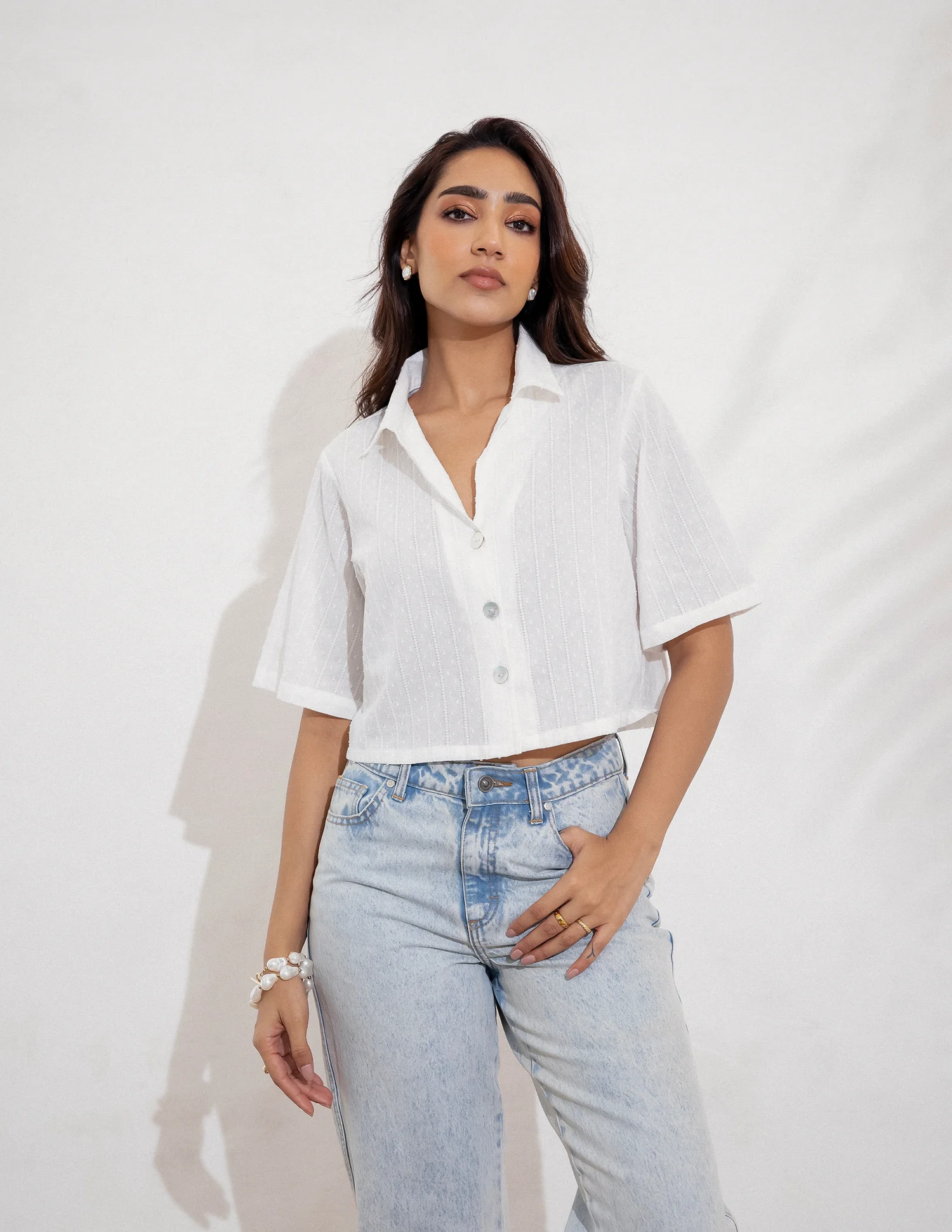 Button Down Crop Shirt - Image 5