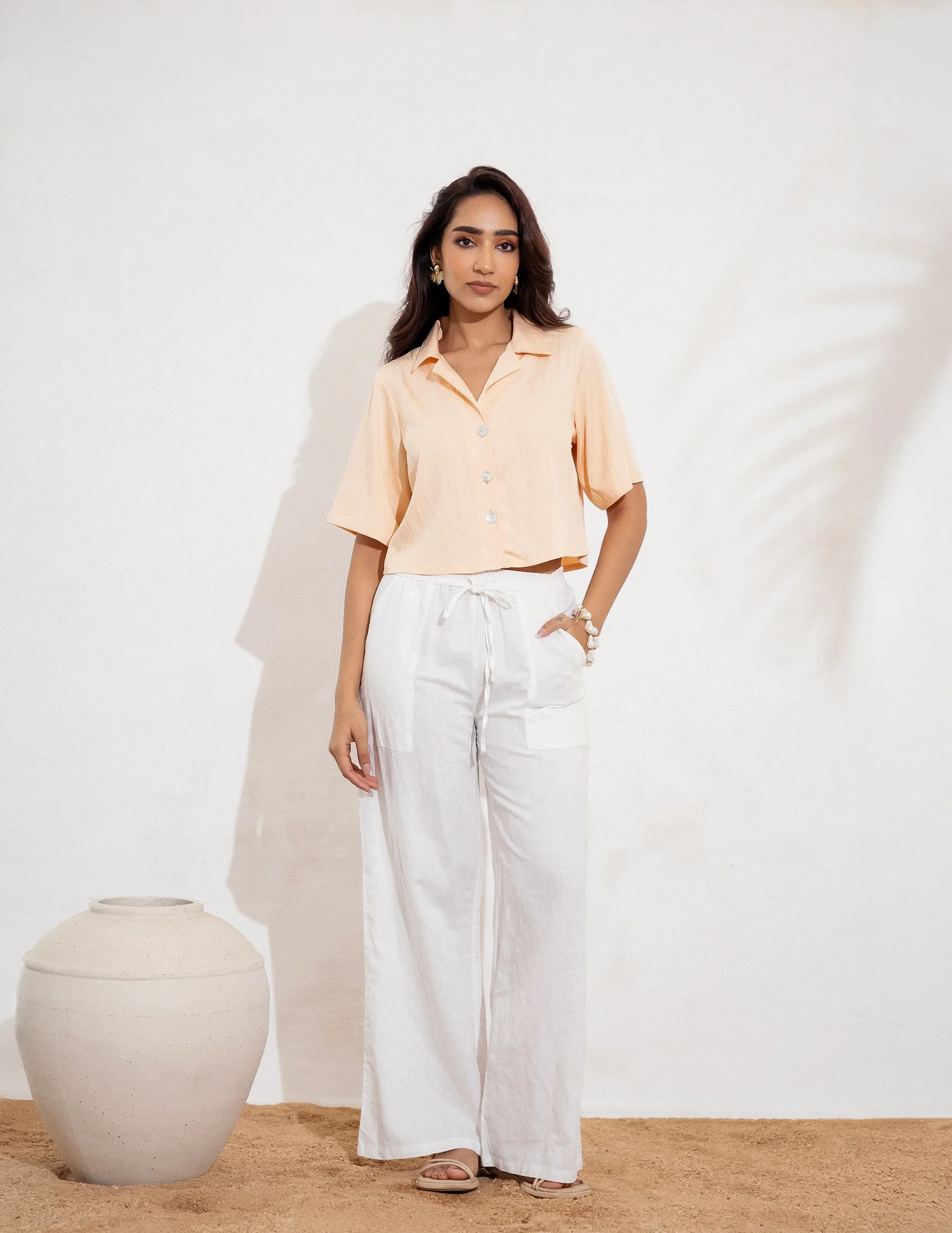 Button Down Crop Shirt - Image 4