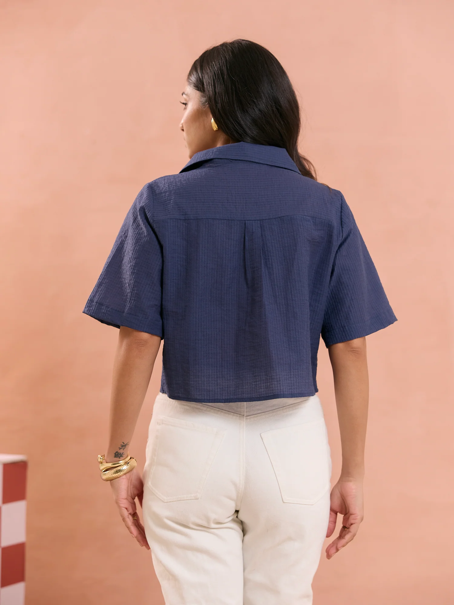 Button Down Crop Shirt - Image 4