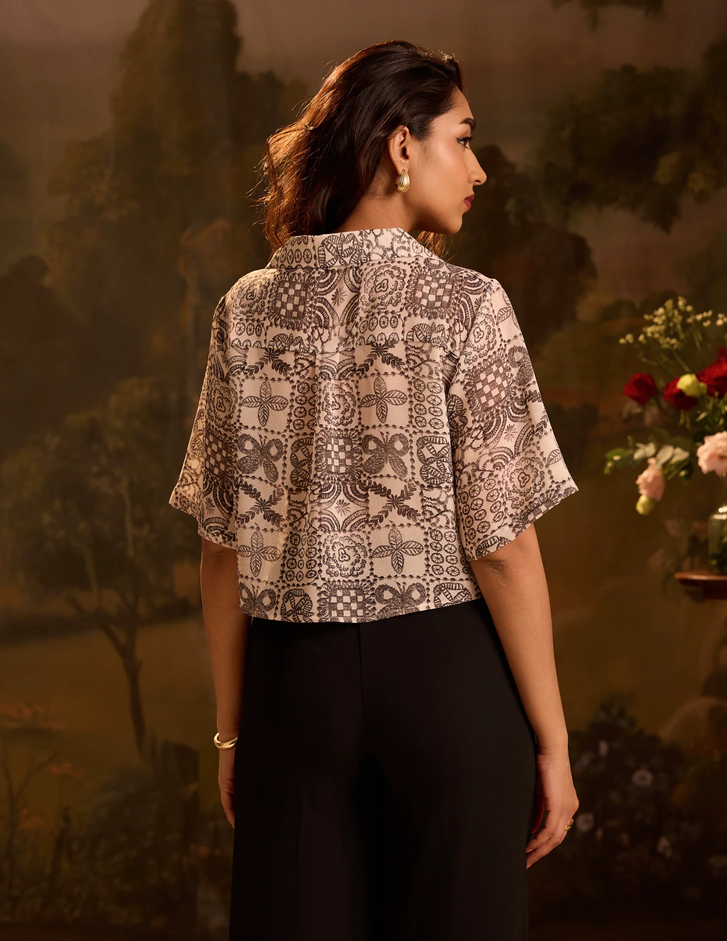Button Down Crop Shirt - Image 2