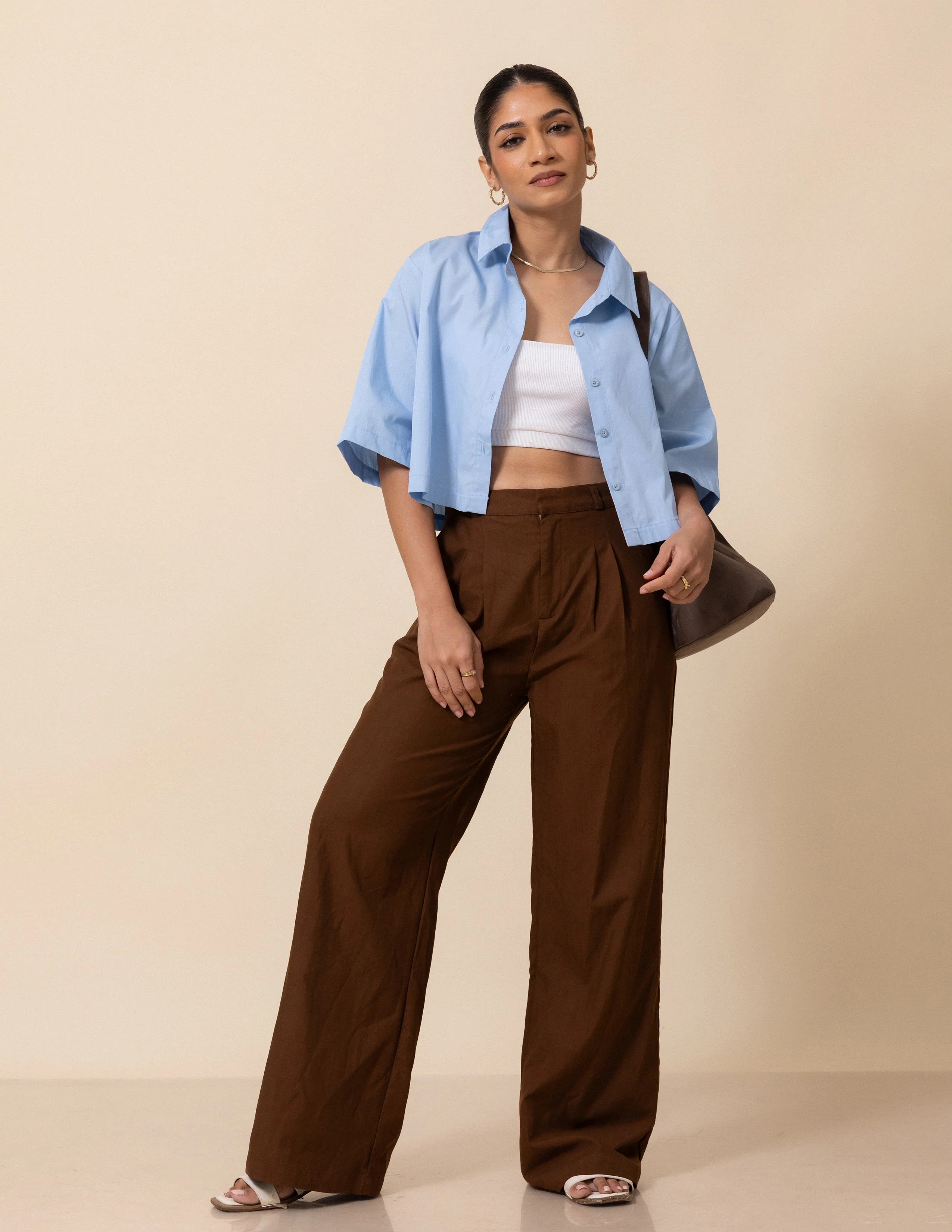 Button Down Cropped Shirt - Image 5