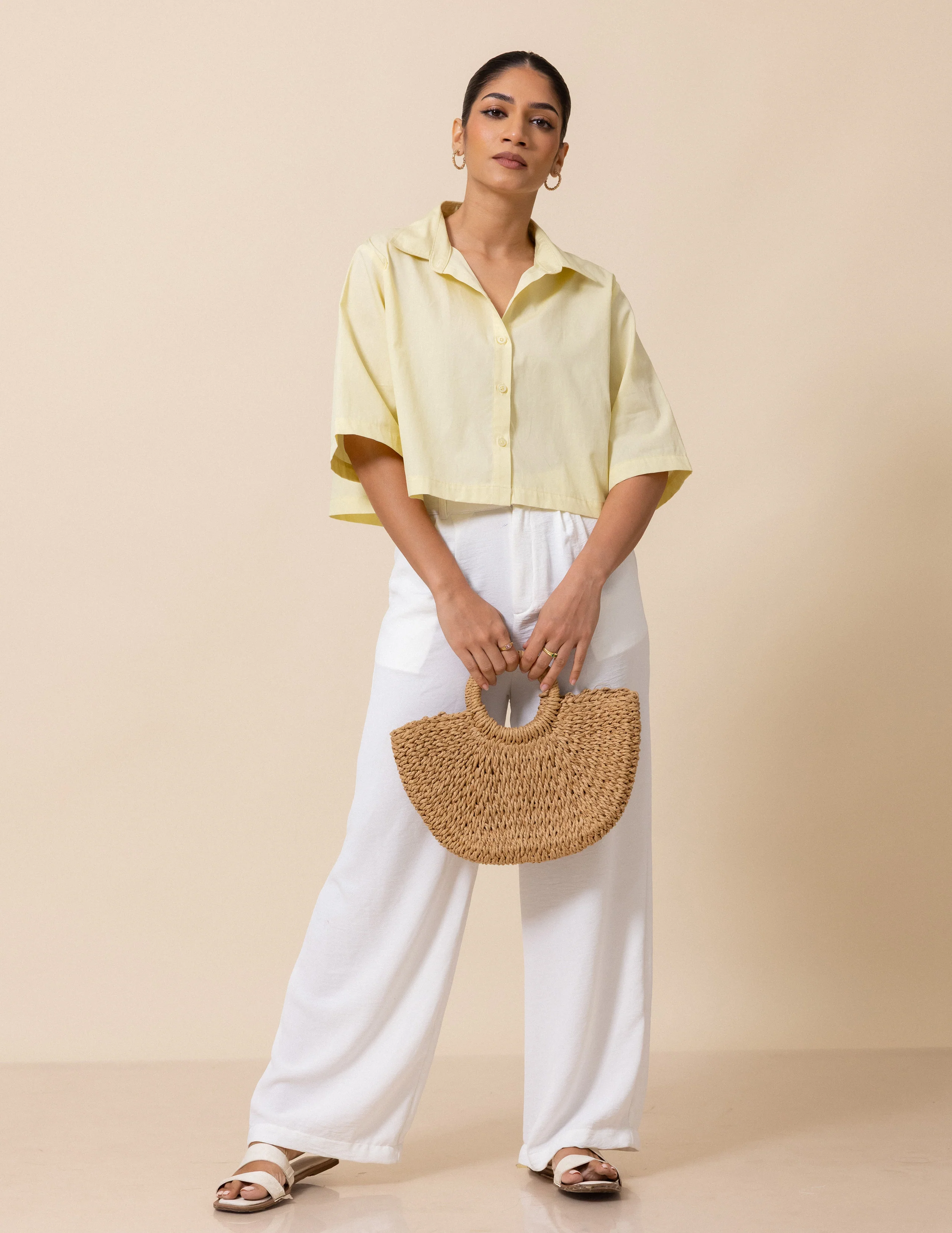 Button Down Cropped Shirt - Image 5