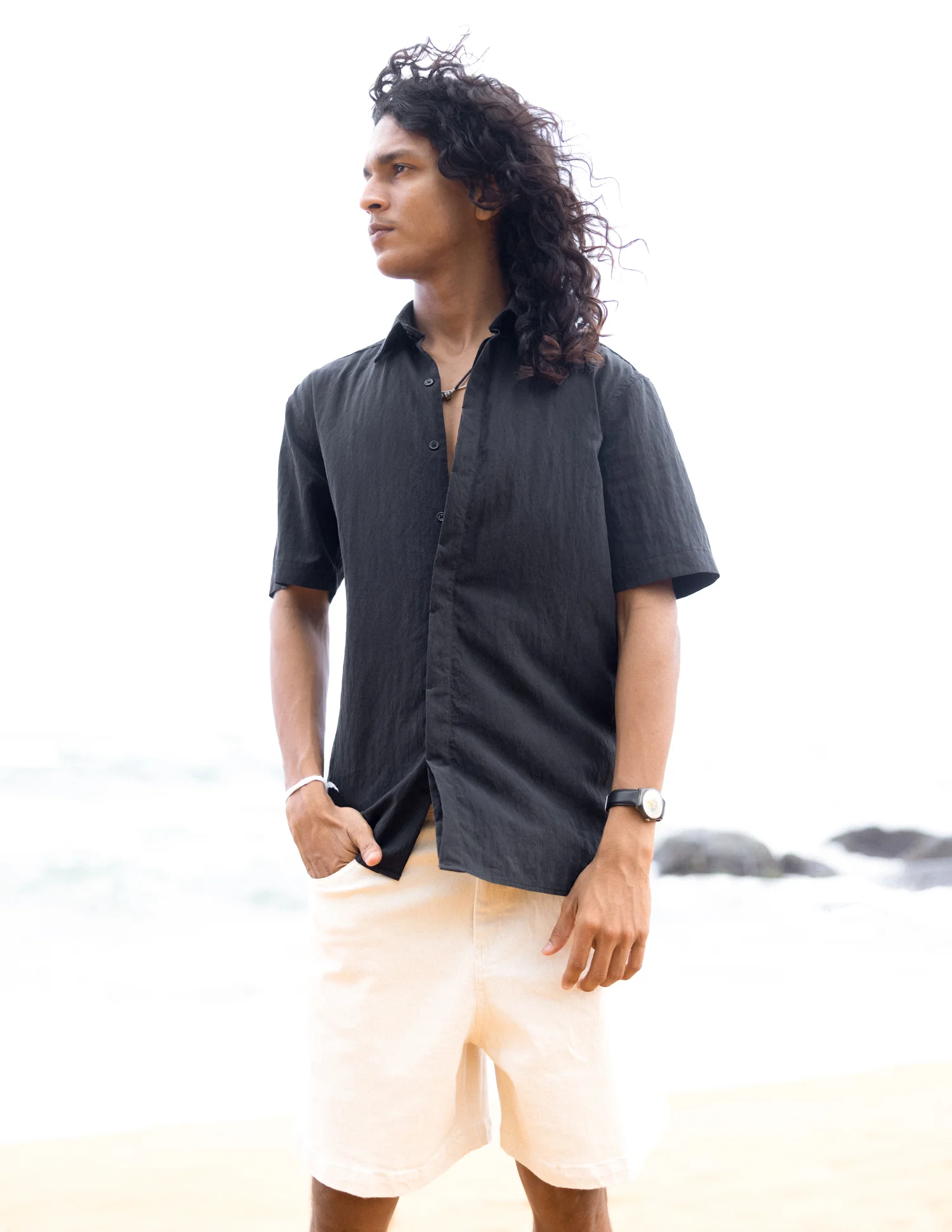 Btton down hidden placket shirt - Image 4