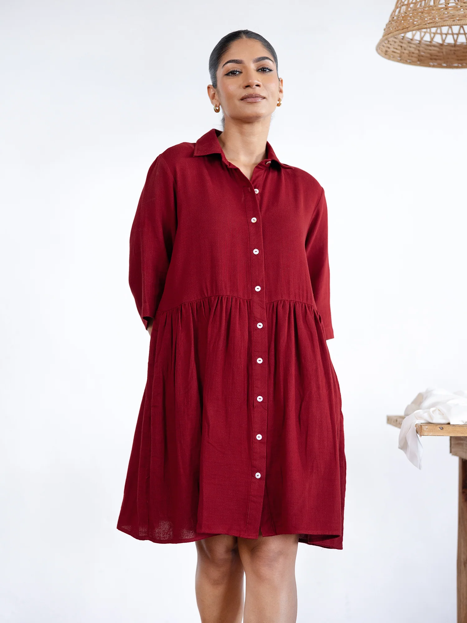 Button Down Mini Dress