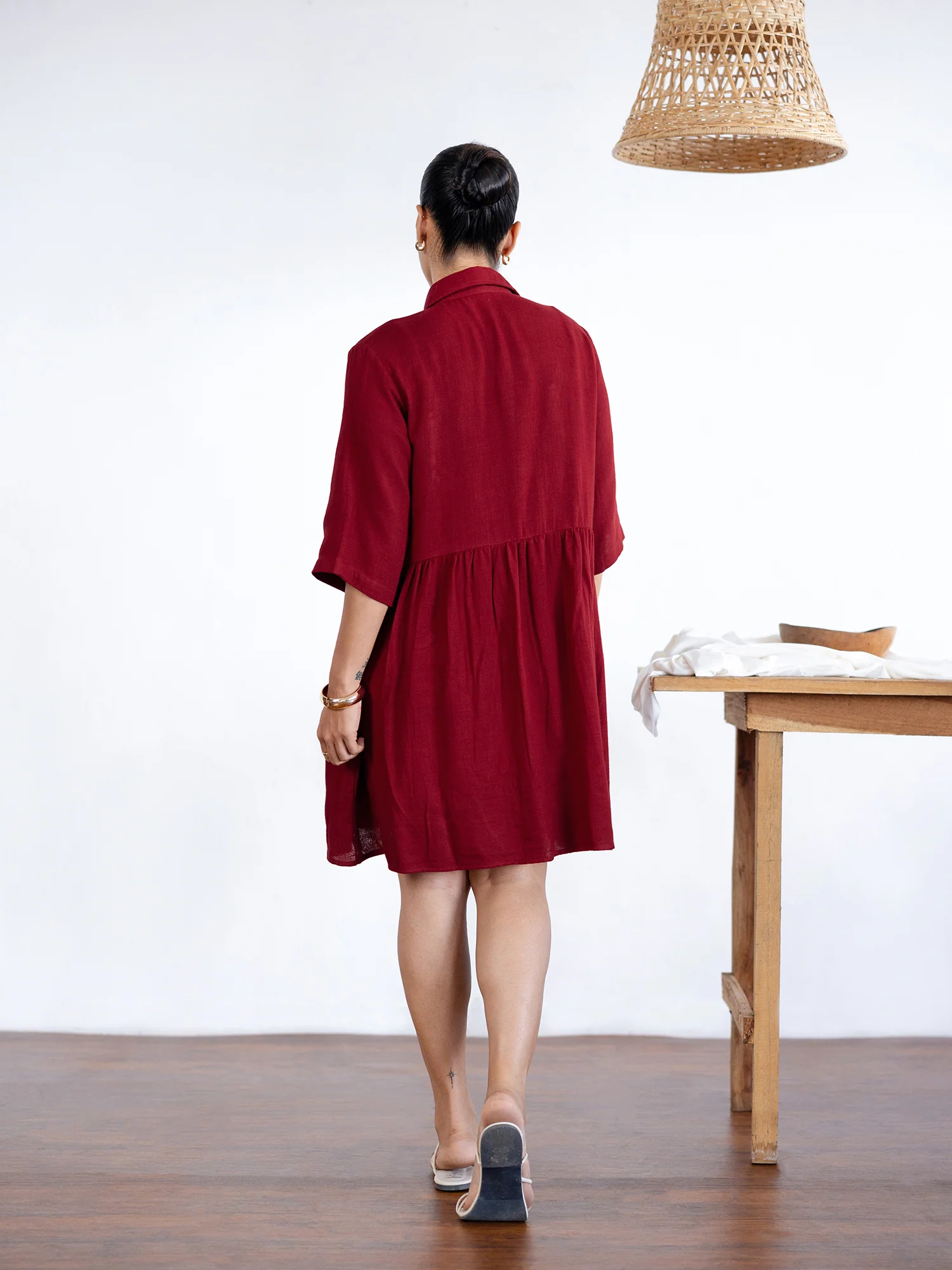 Button Down Mini Dress - Image 2