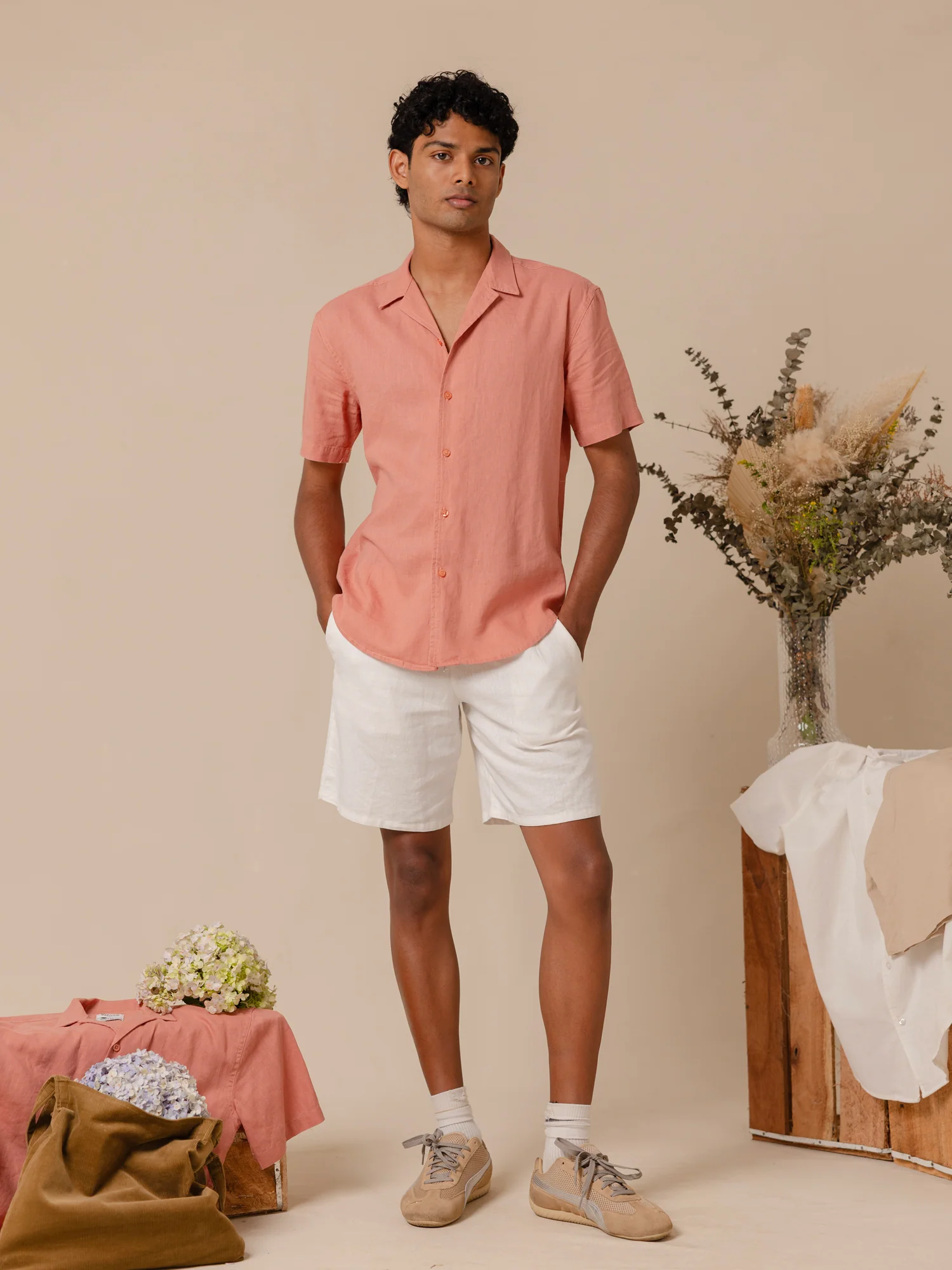 Camp collar regular fit shirt