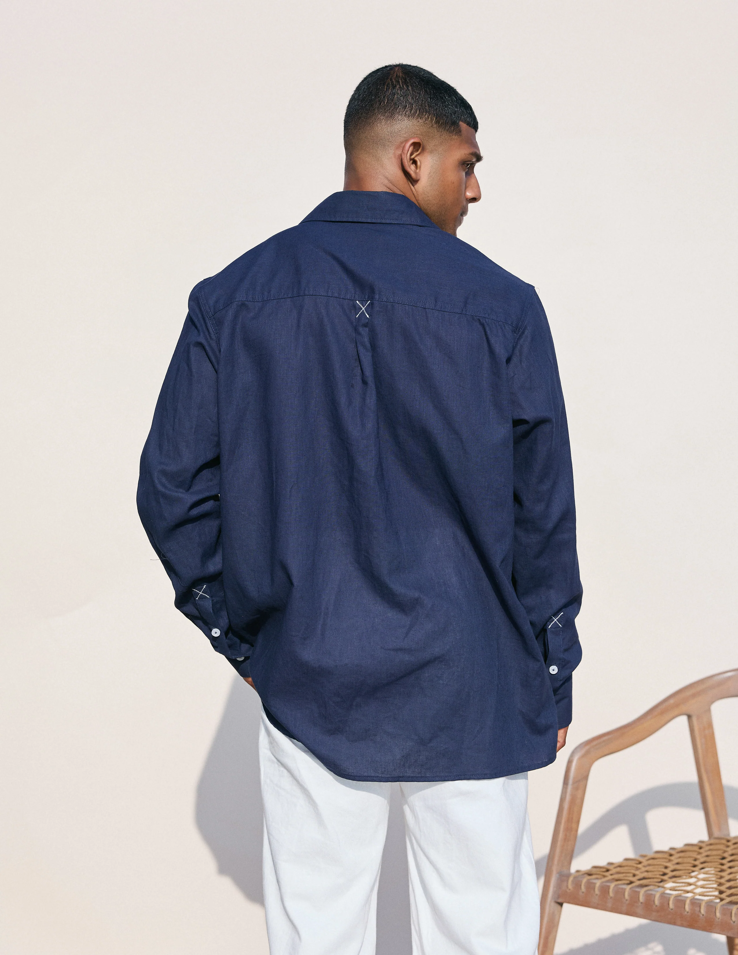 Cb and placket x stitch detailed shirt - Image 3