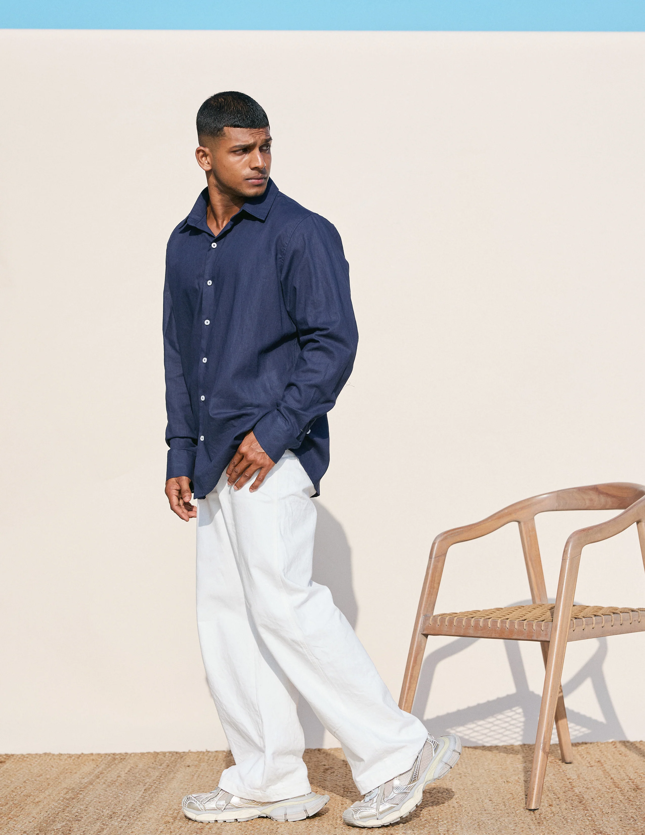 Cb and placket x stitch detailed shirt - Image 4