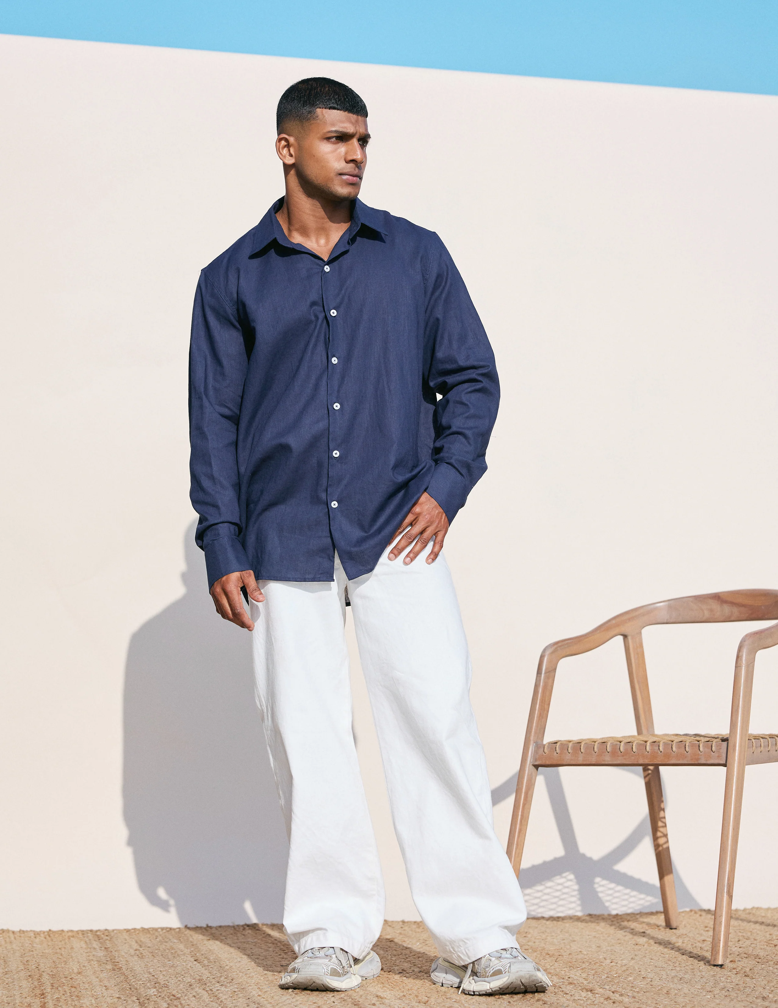 Cb and placket x stitch detailed shirt - Image 5