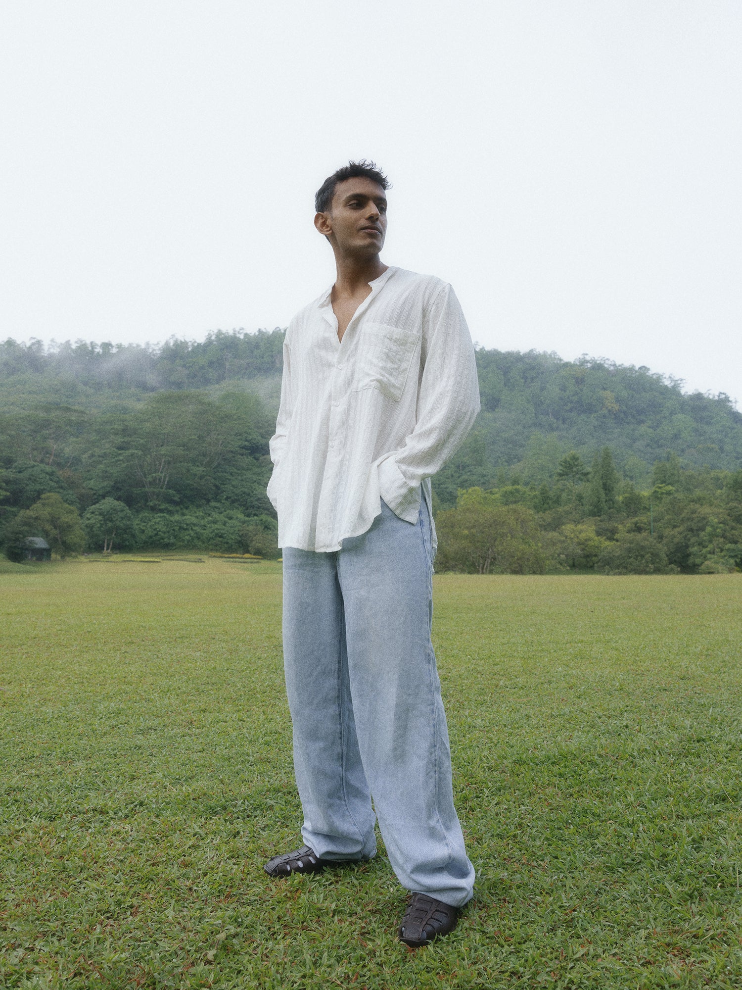 Chinese collar oversized shirt - Image 4