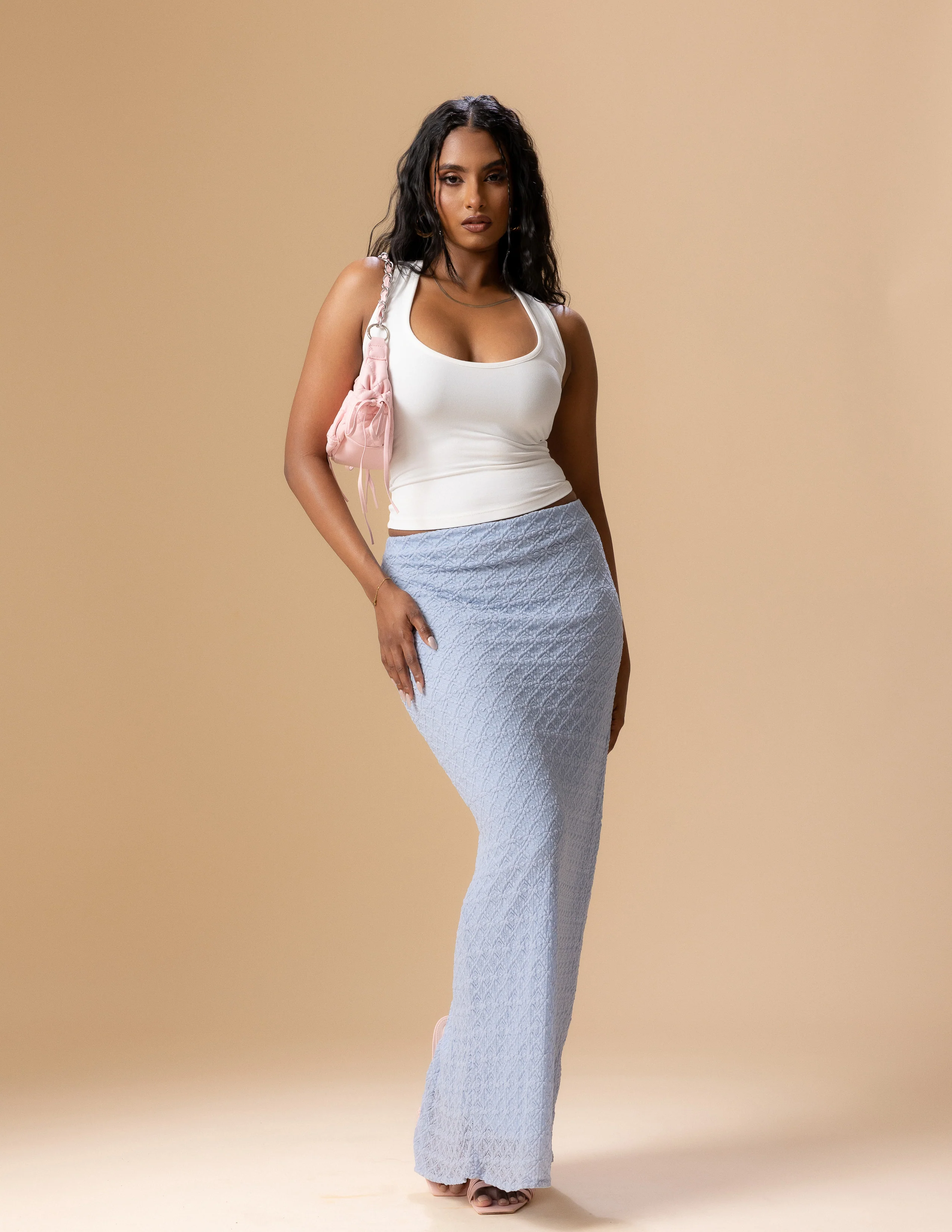 Claudia Scoope Neck Fitted Top
