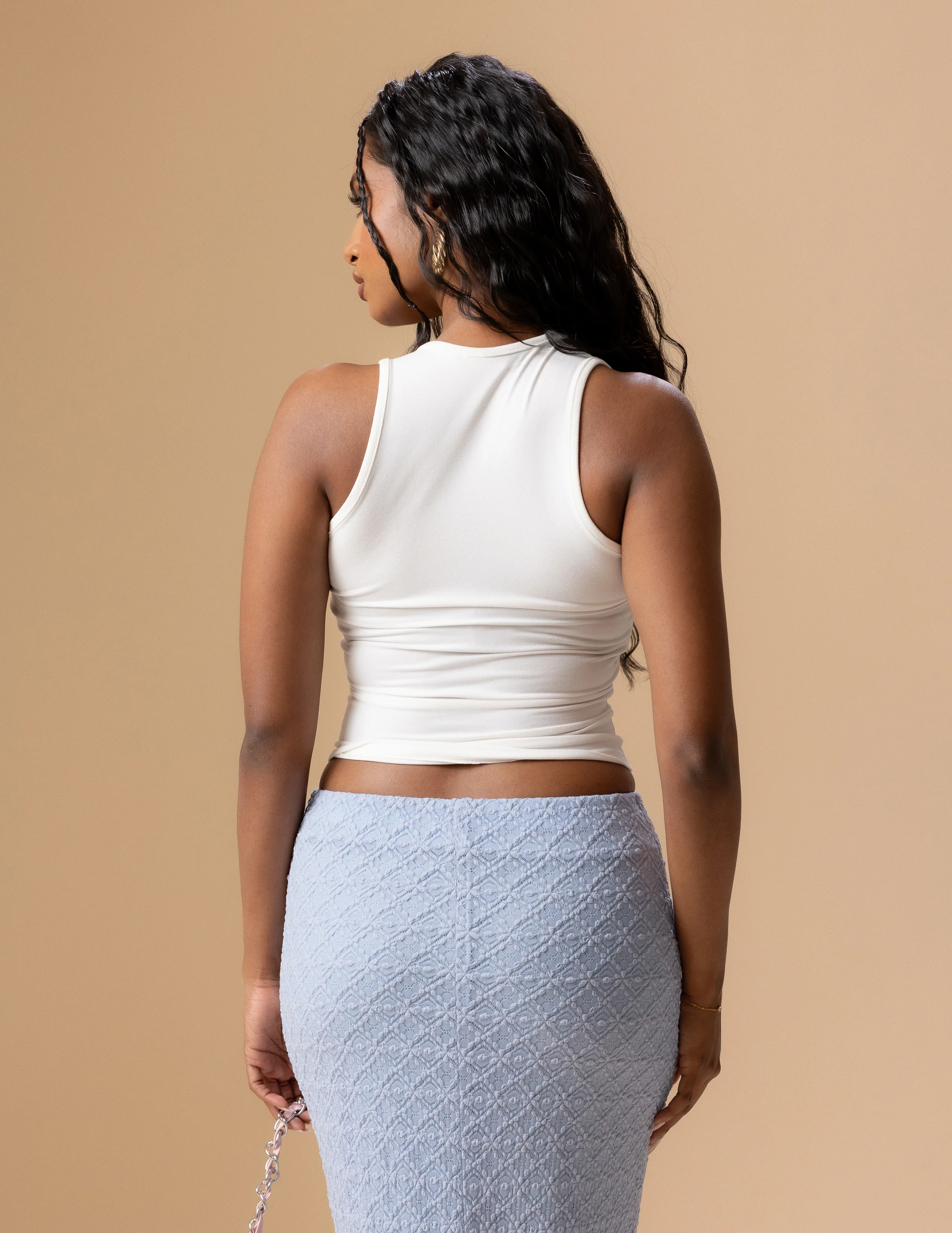 Claudia Scoope Neck Fitted Top - Image 3