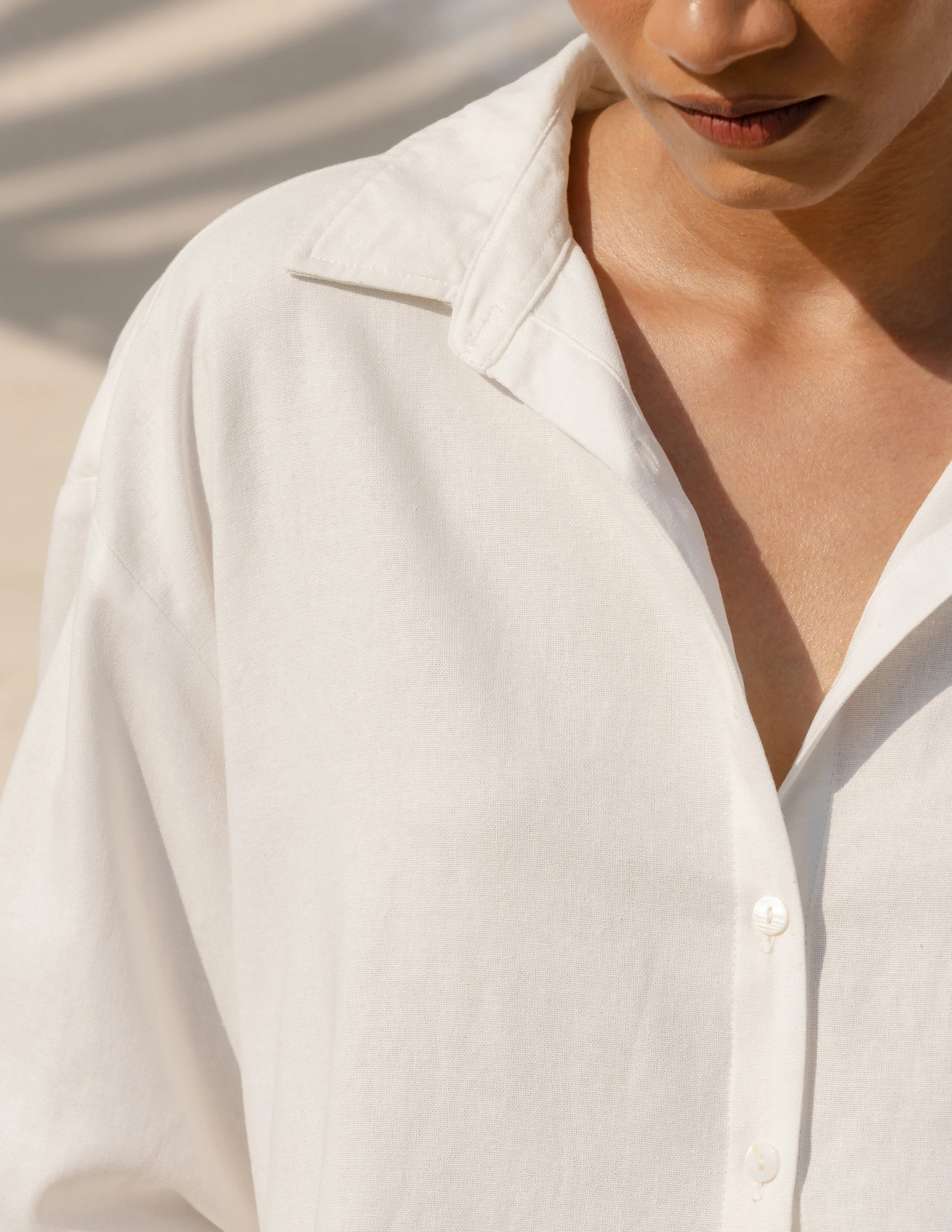 Collar Detailed Button Down Long Sleeved Top - Image 2