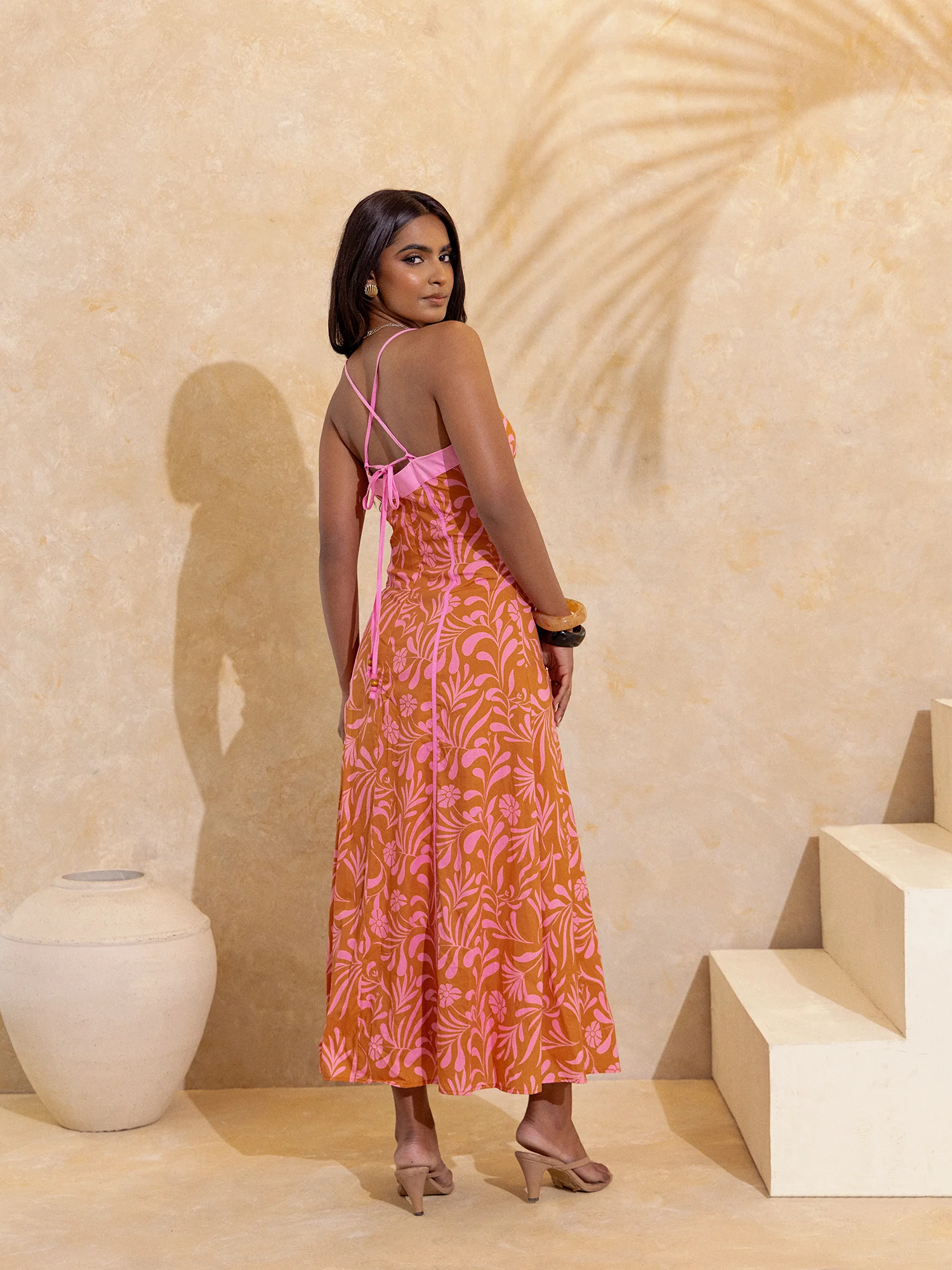 Contrast Binding Detailed Maxi Dress - Image 3