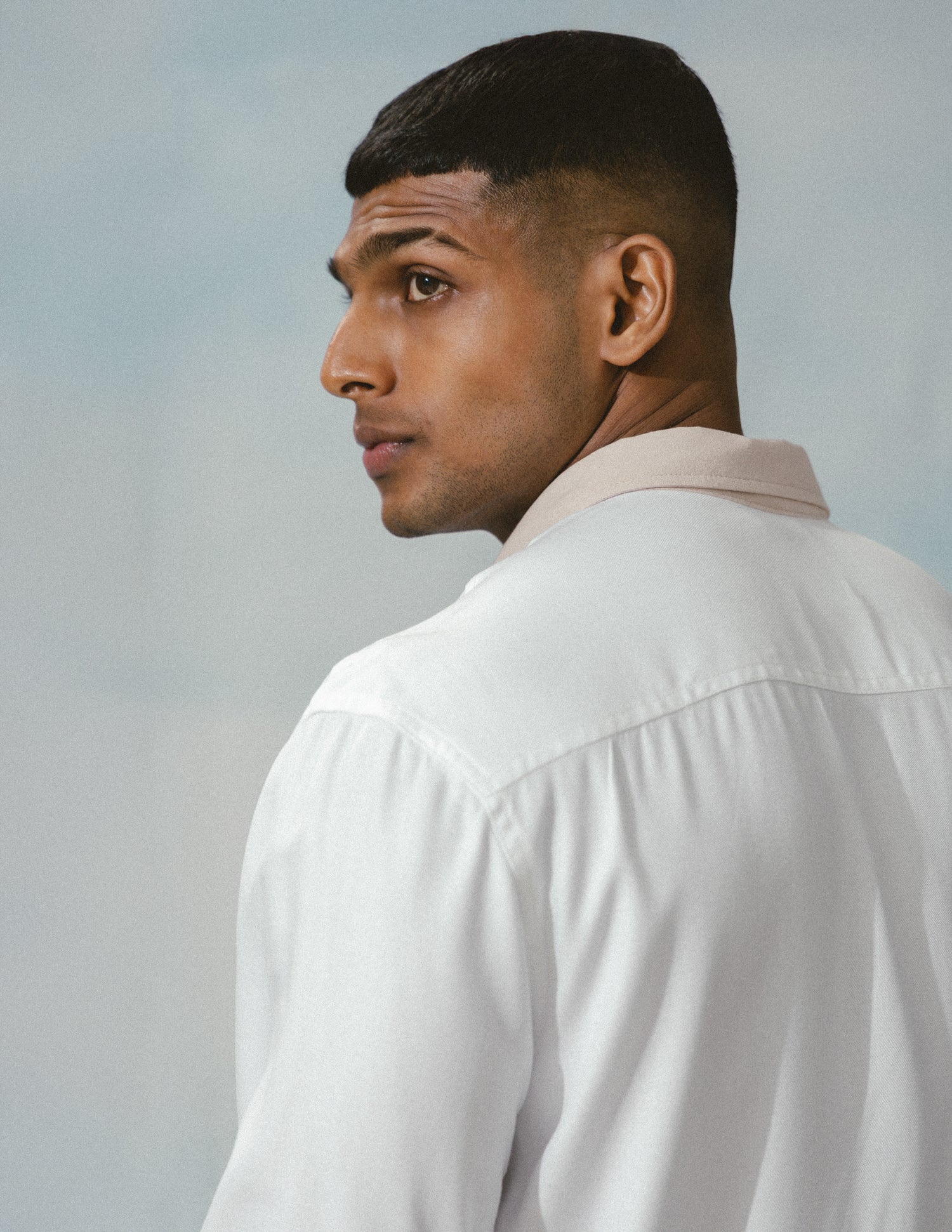 Contrast collar detailed shirt - Image 3