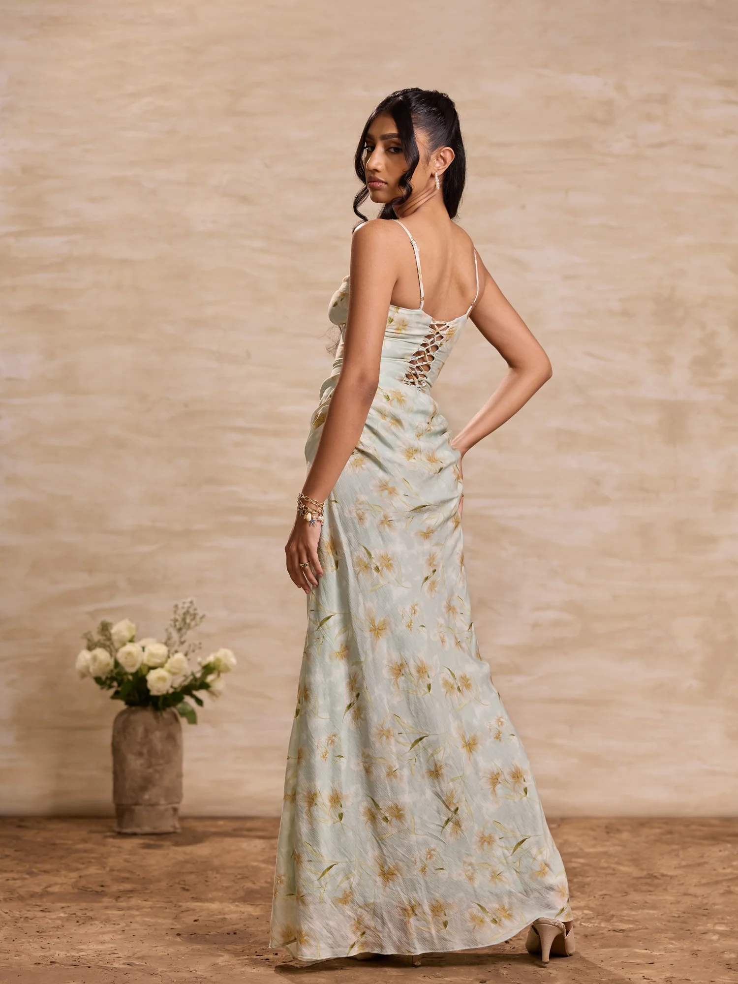 Corset Cowl Waisted Maxi Dress - Image 3