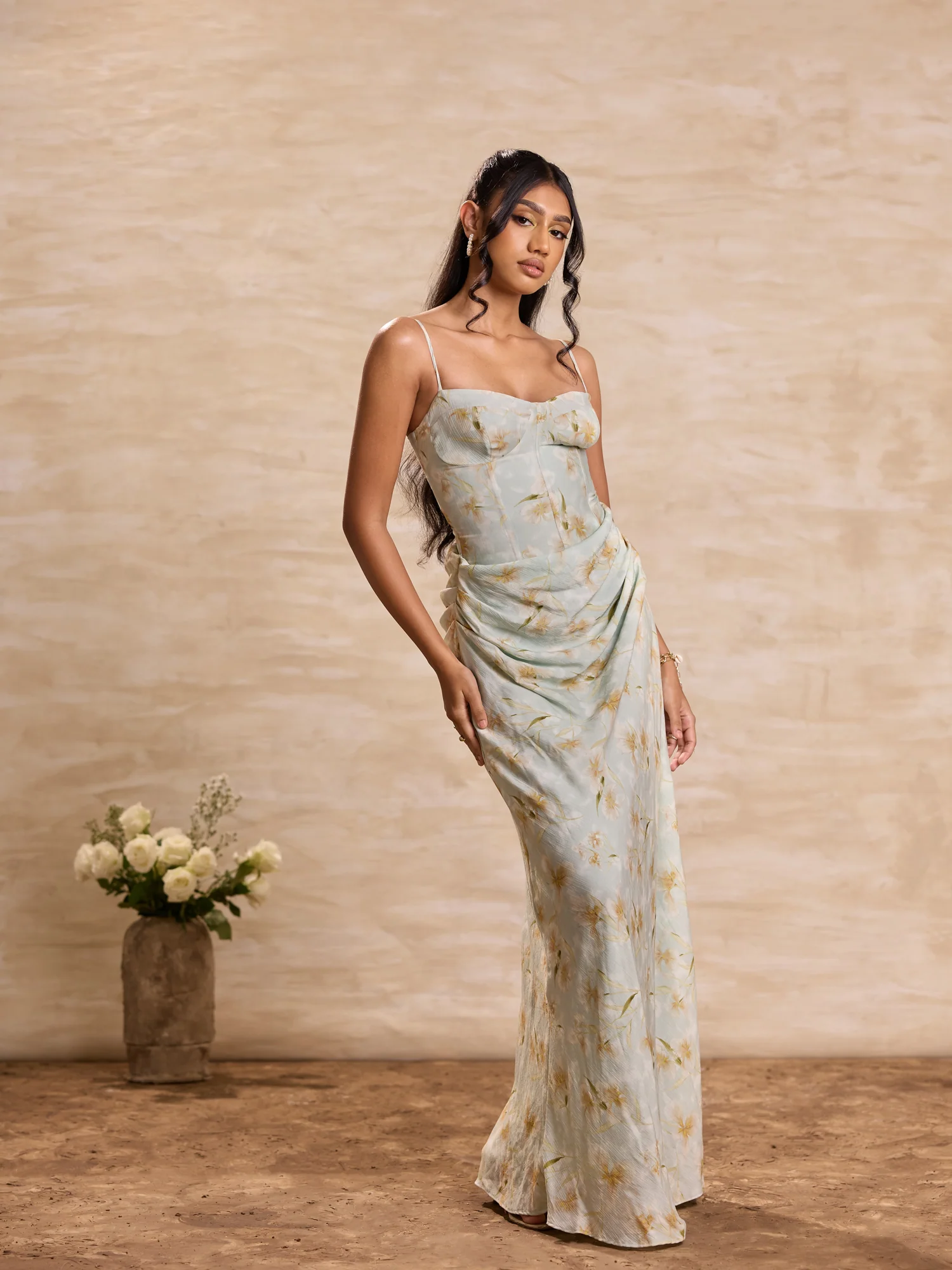 Corset Cowl Waisted Maxi Dress - Image 5
