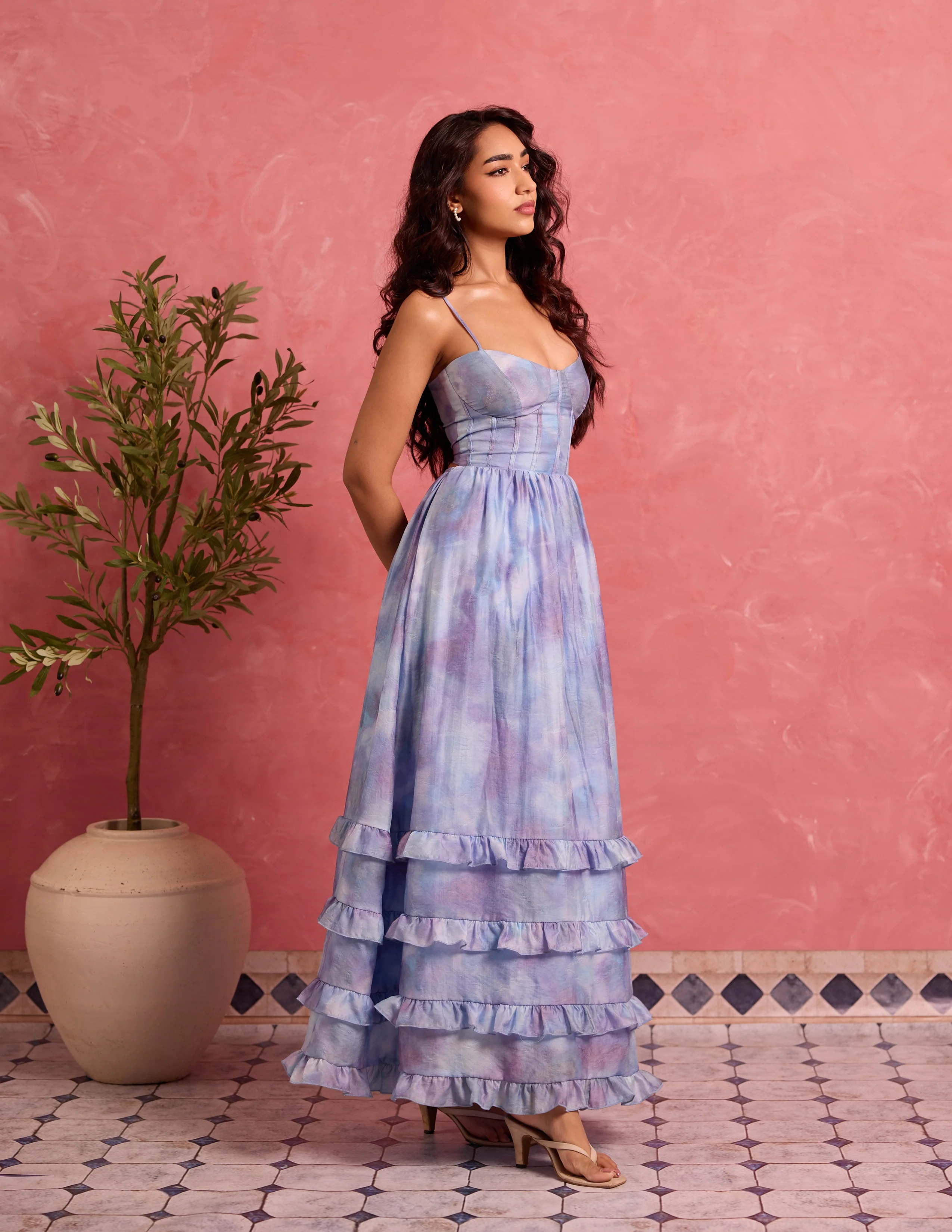 Corset Detail Maxi Dress - Image 3