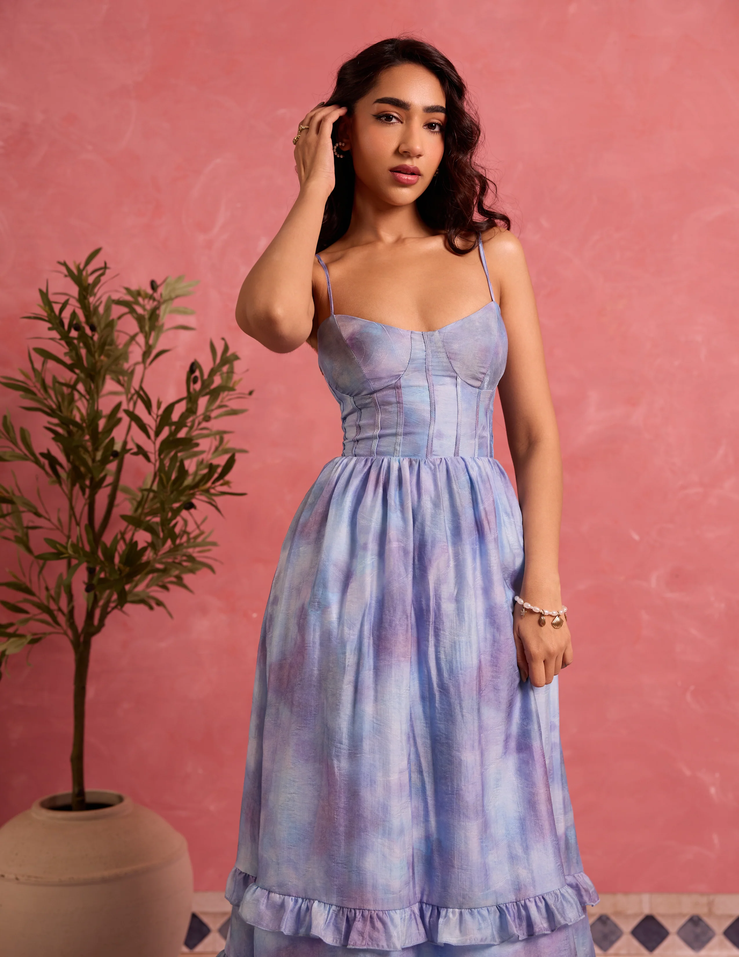 Corset Detail Maxi Dress - Image 5