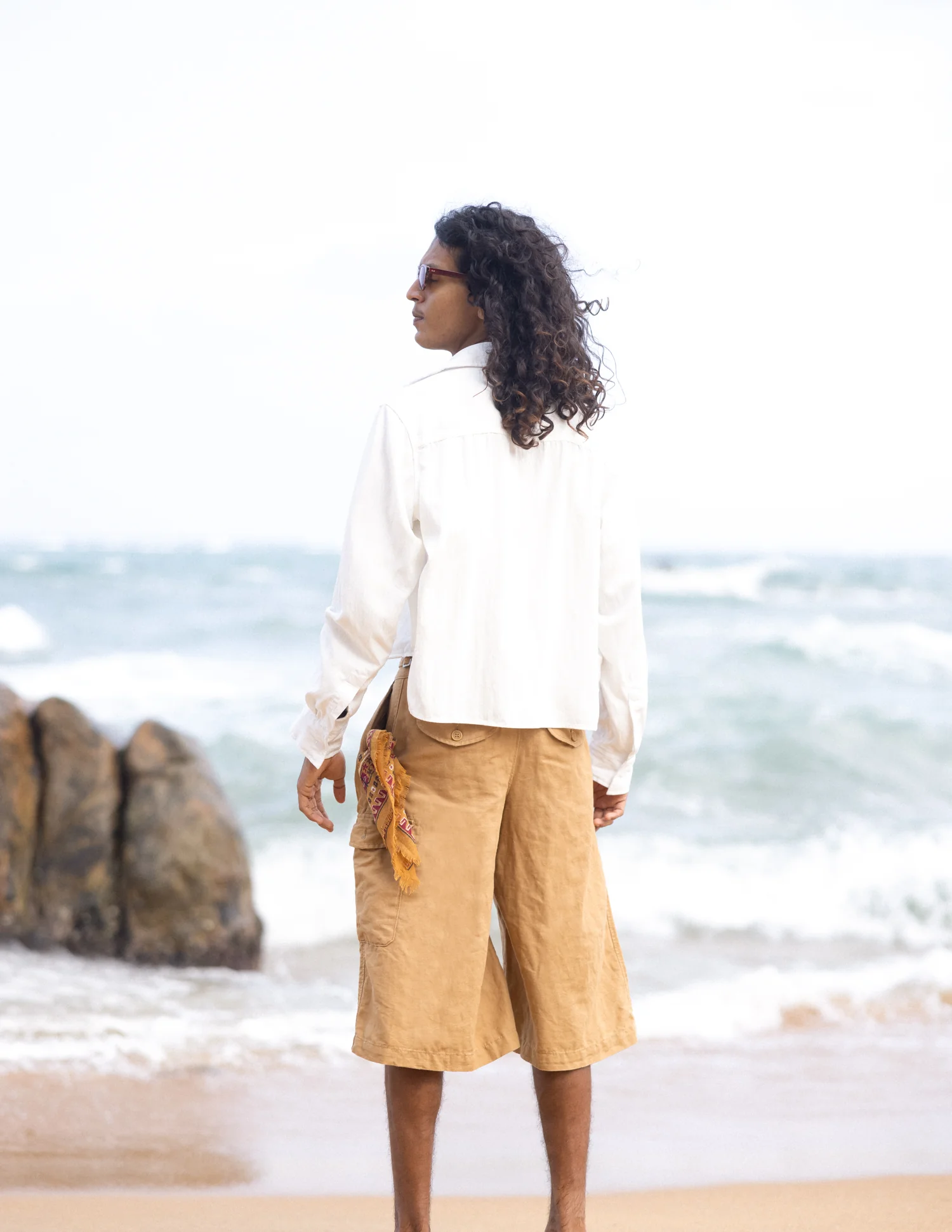 Cropped cuff flared shirt - Image 3