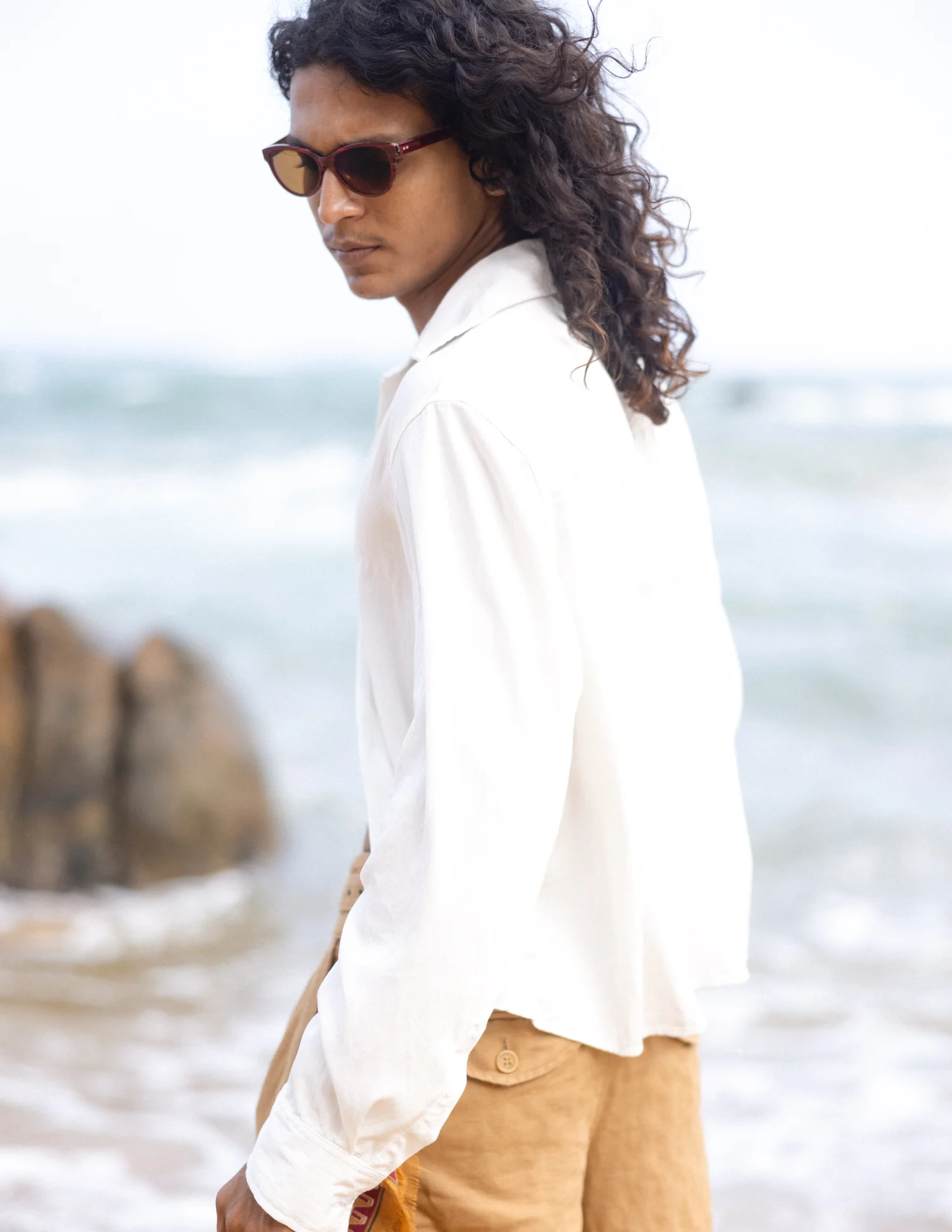 Cropped cuff flared shirt - Image 4