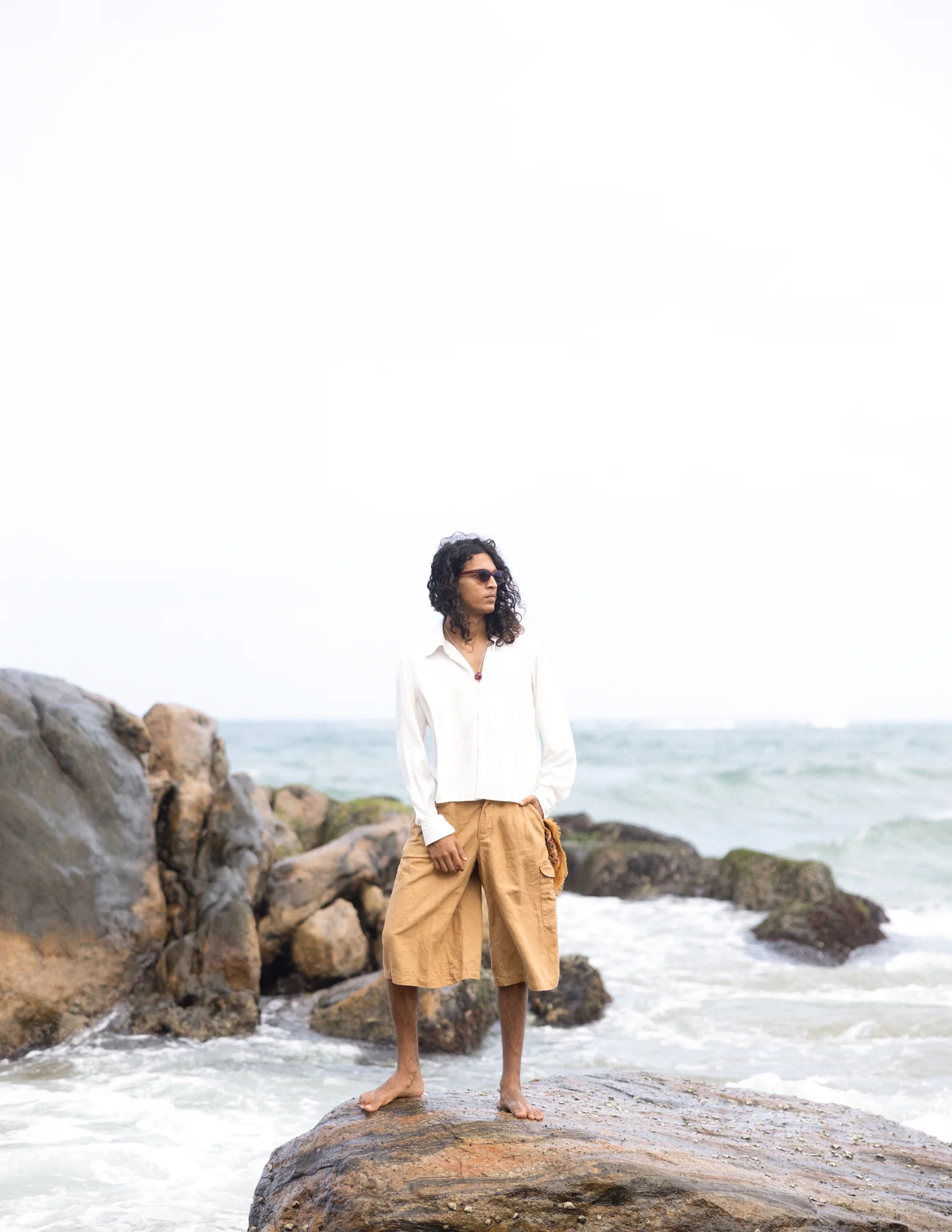 Cropped cuff flared shirt - Image 5