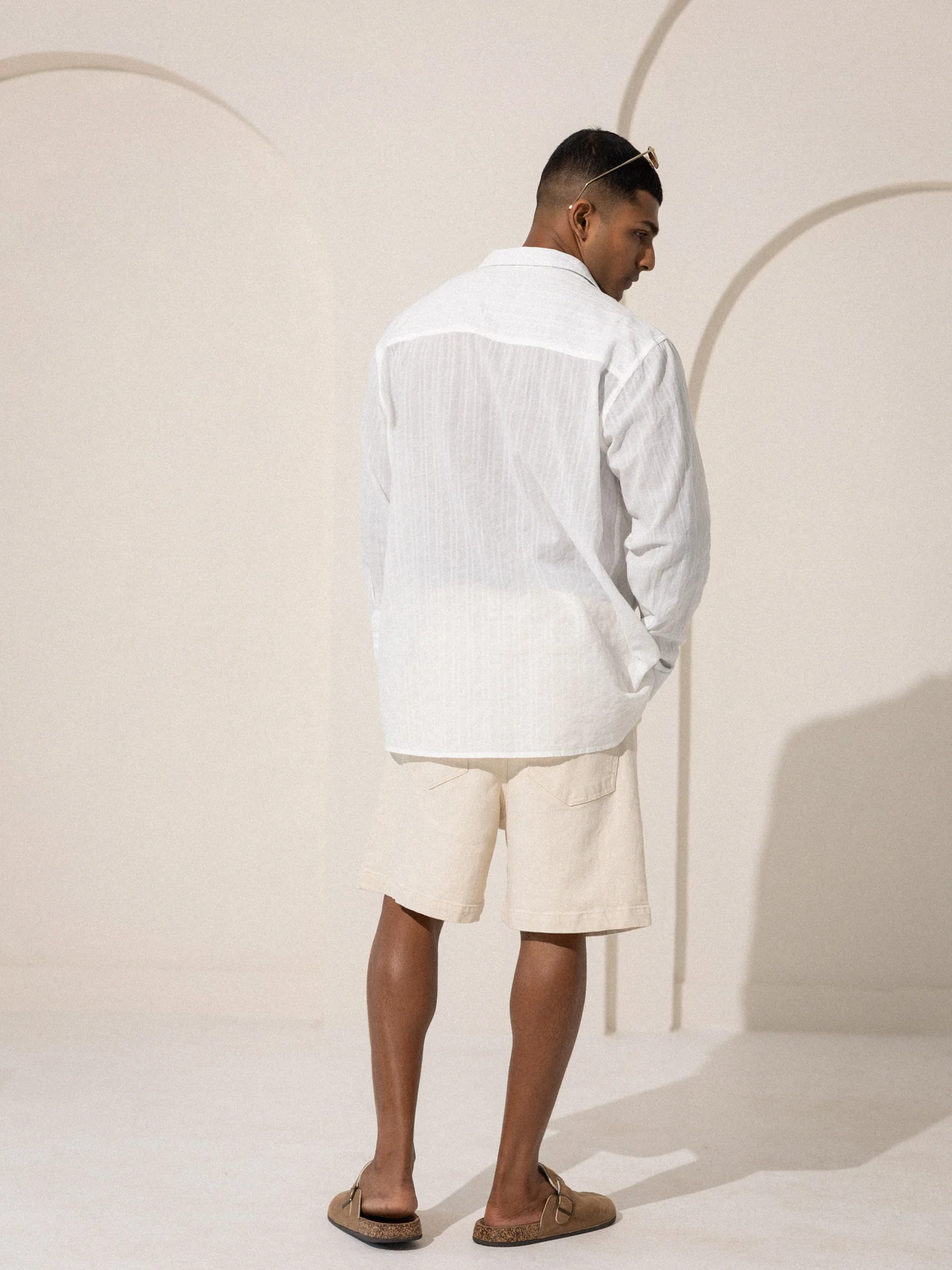 Cut and sew detail chest pocket shirt - Image 3