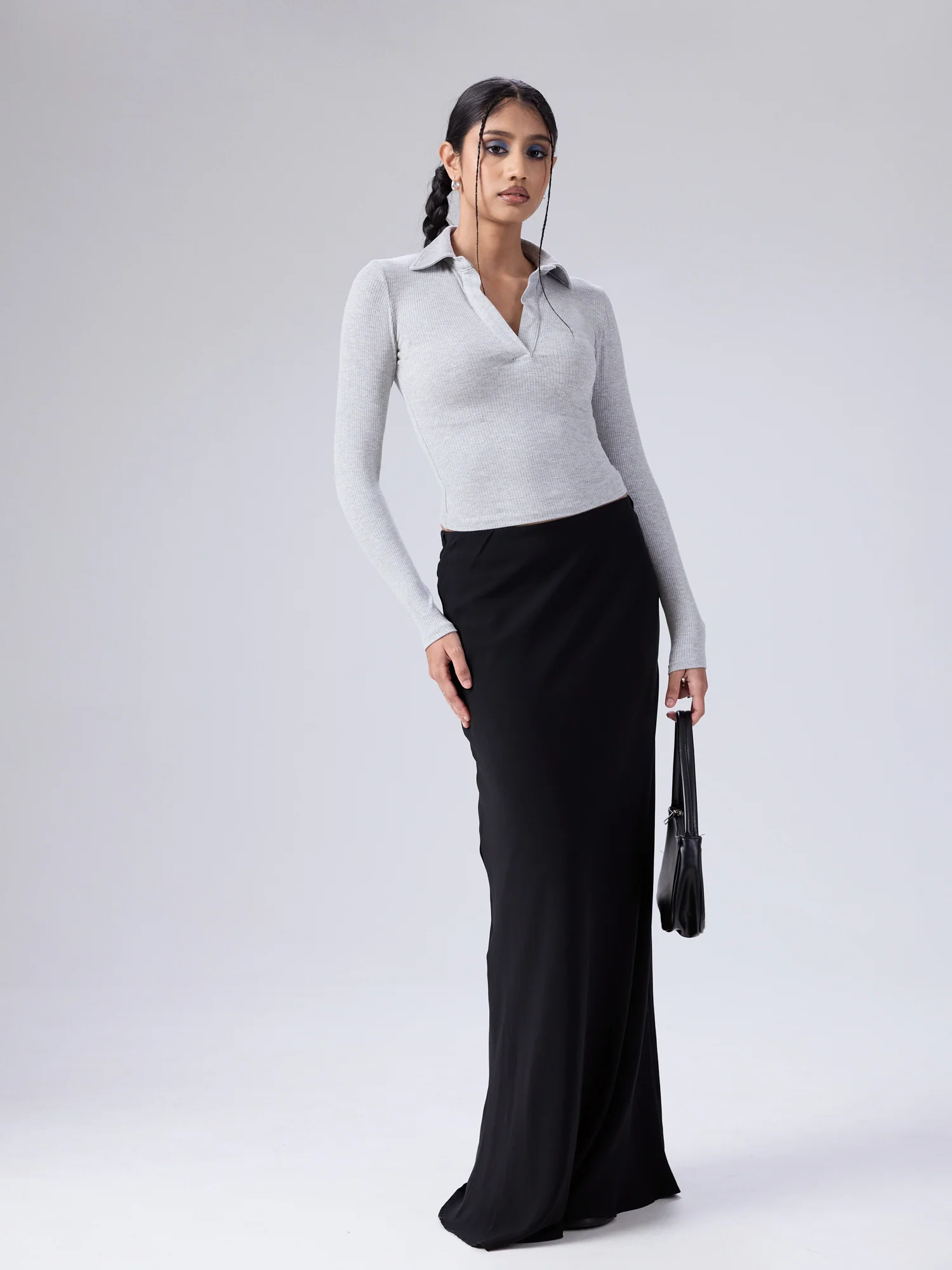 Daphne Collar Detailed Long Sleeved Top