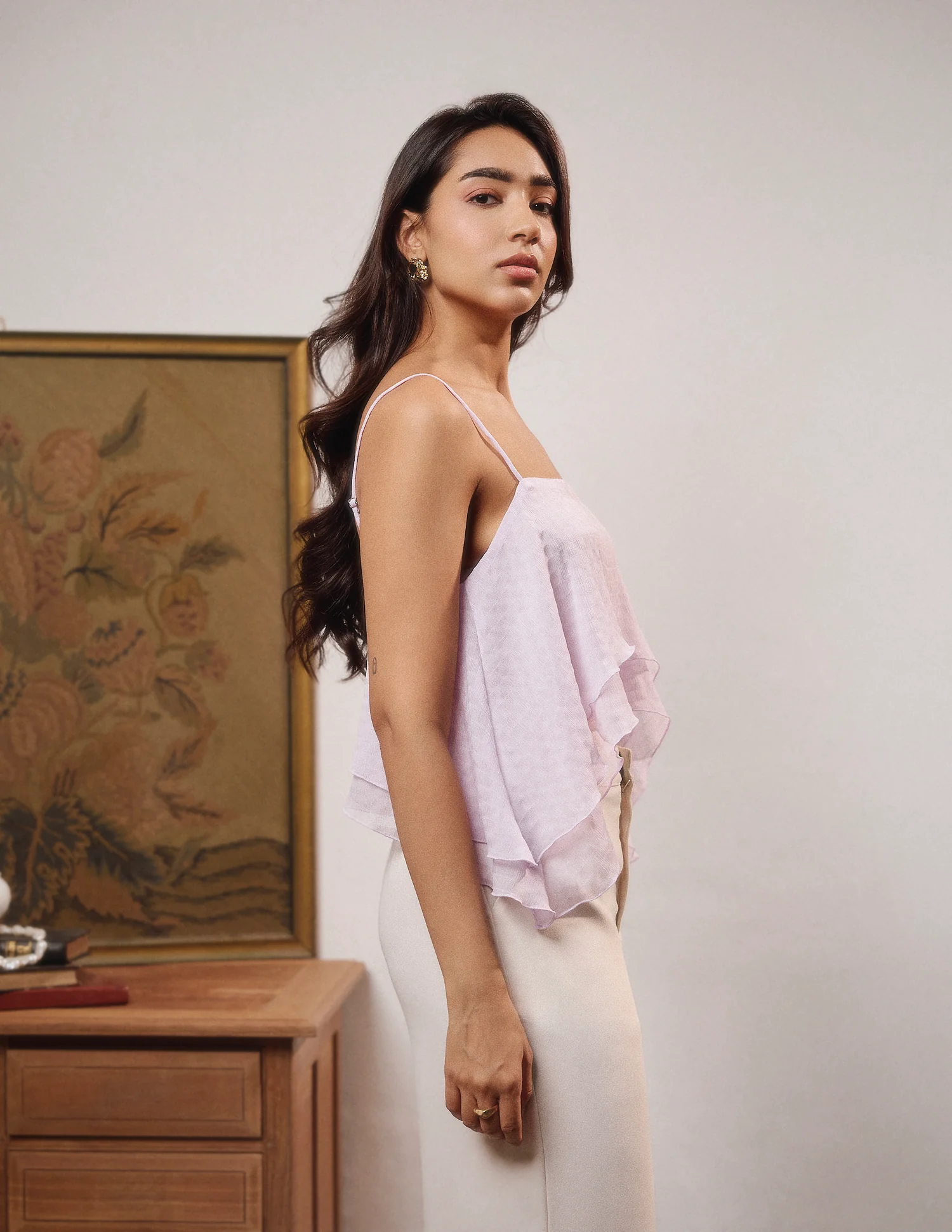 Double Frill Detailed Sleeveless Top - Image 3