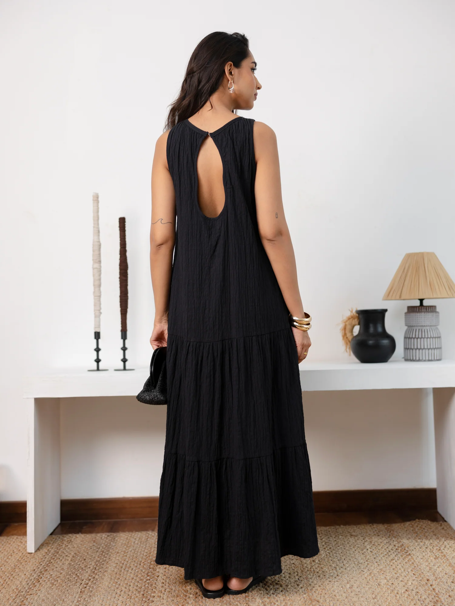 Double Key Hole Detail Maxi Dress - Image 5