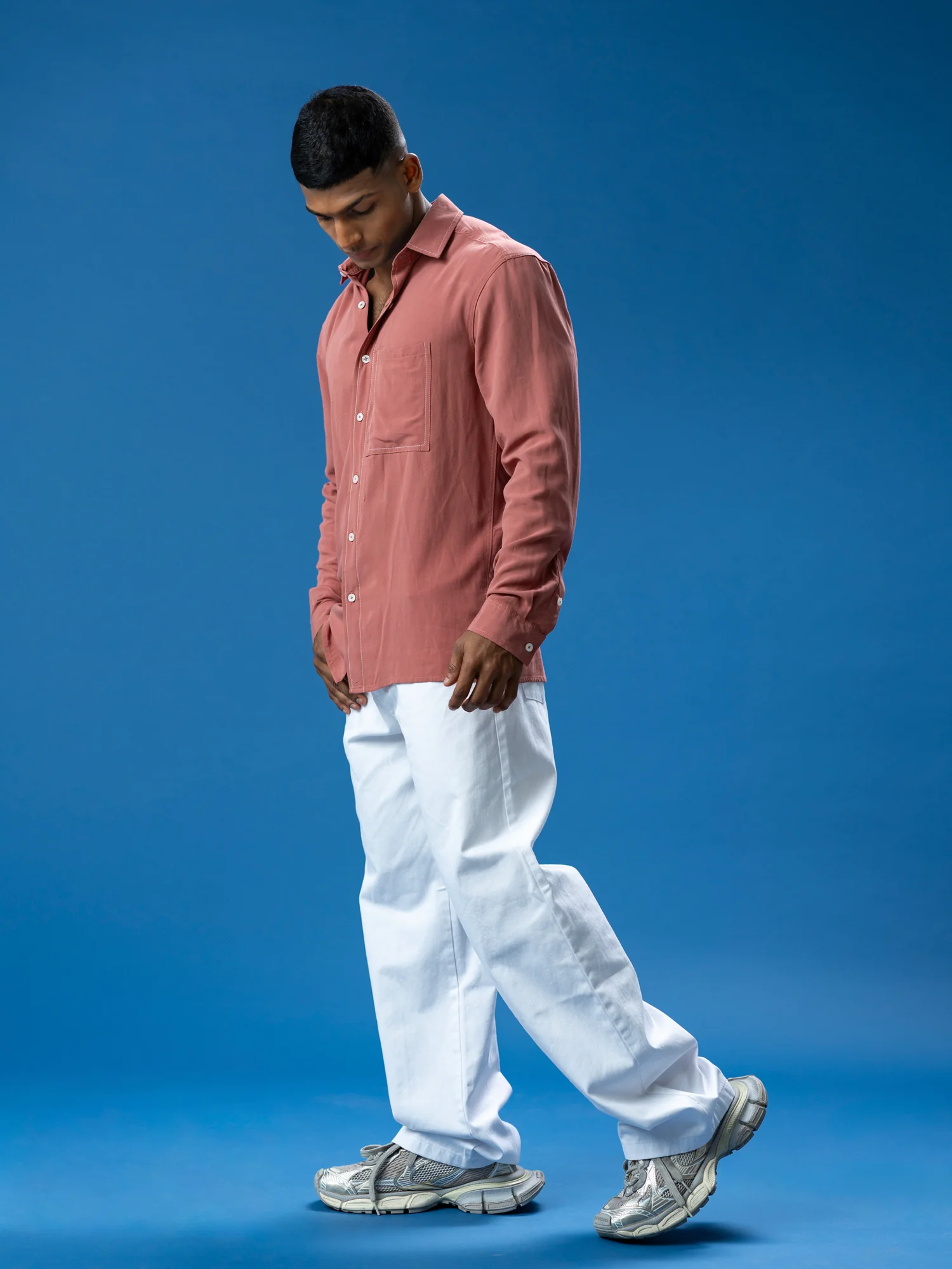 Double stitch line detailed shirt - Image 4