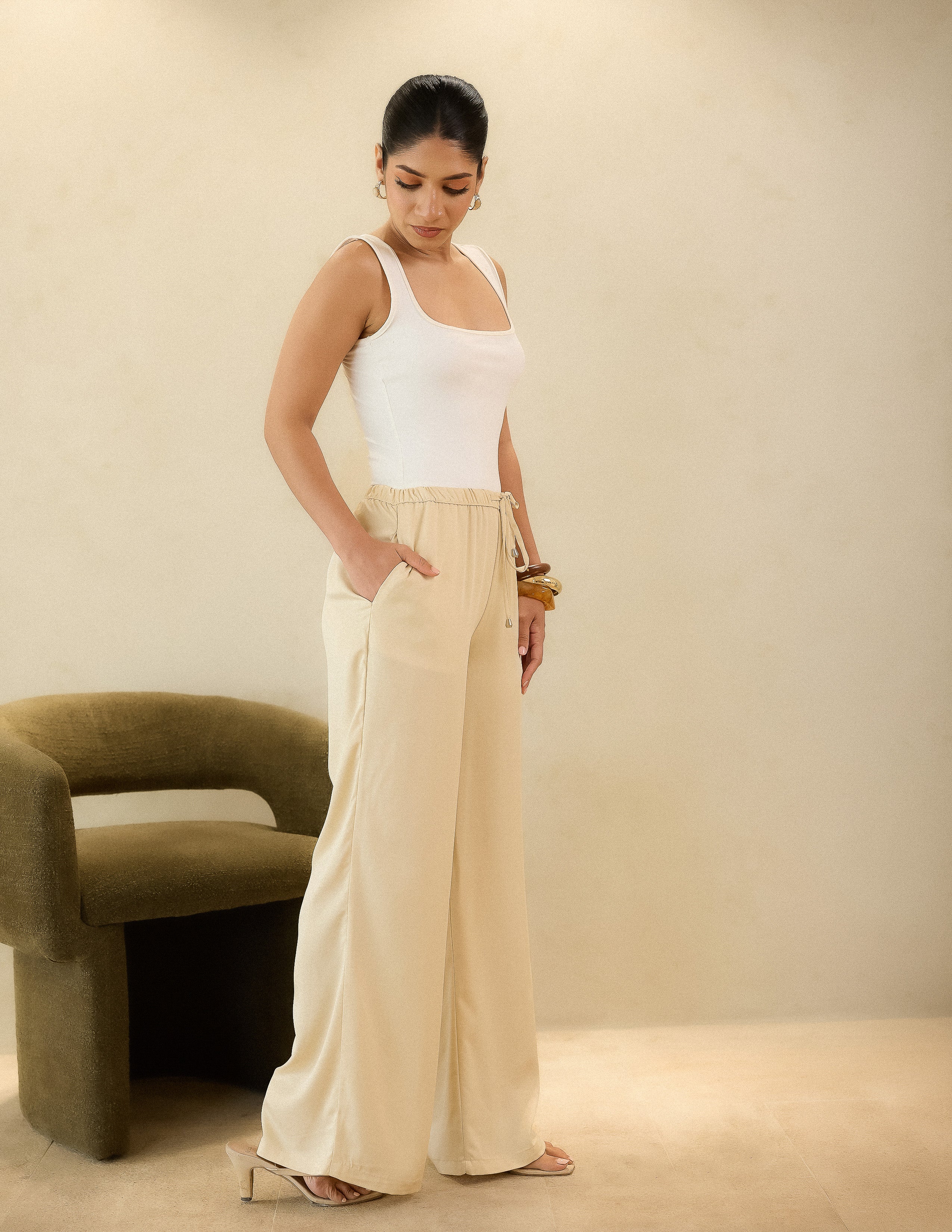 Drawstring Straight Leg Pant - Image 3