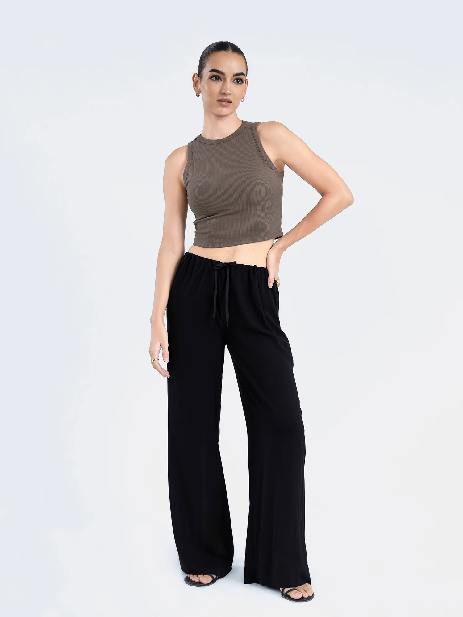 Drawstring Wide Leg Pant - Image 6