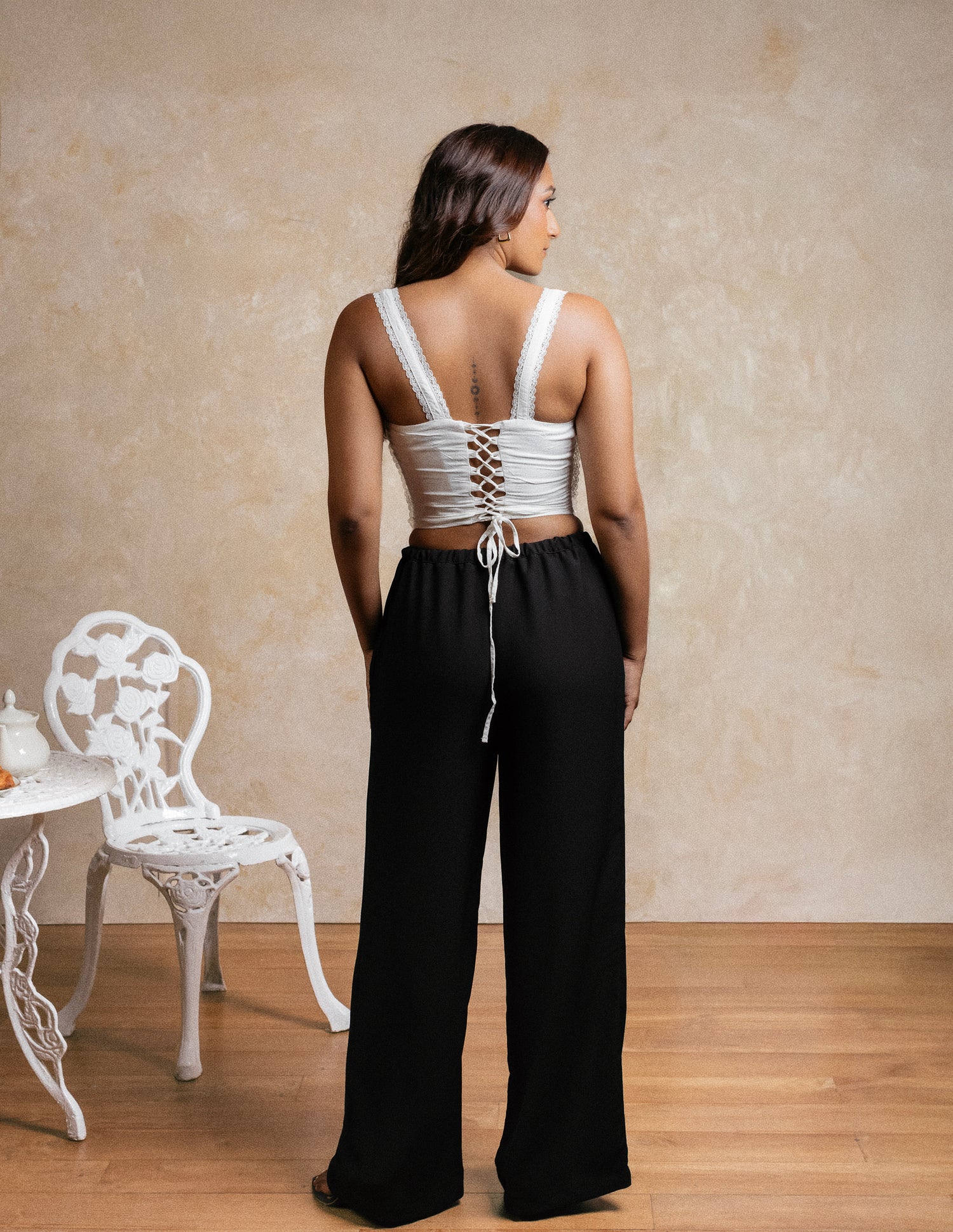Drawstring Wide Leg Pant - Image 3