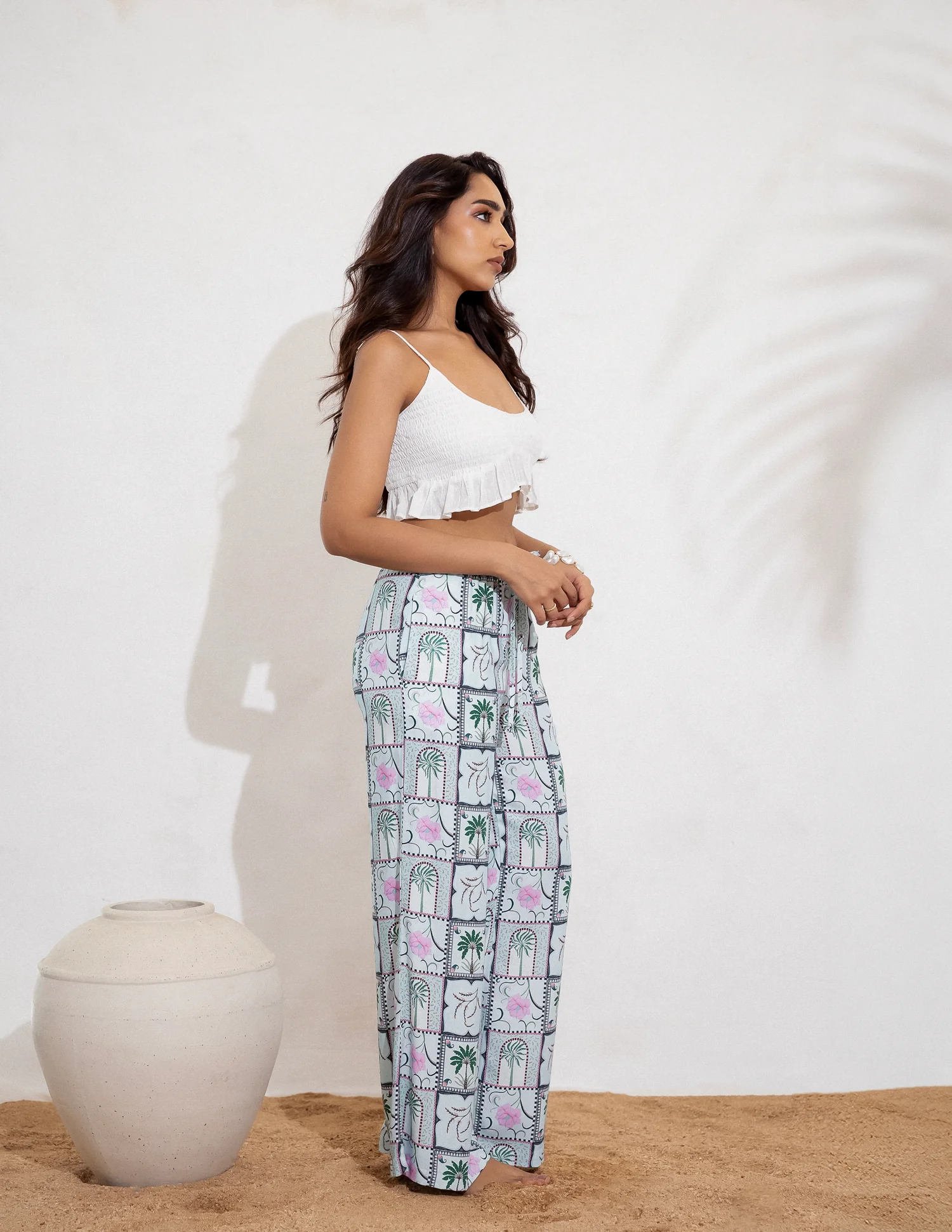 Drawstring Wide Leg Pant - Image 3